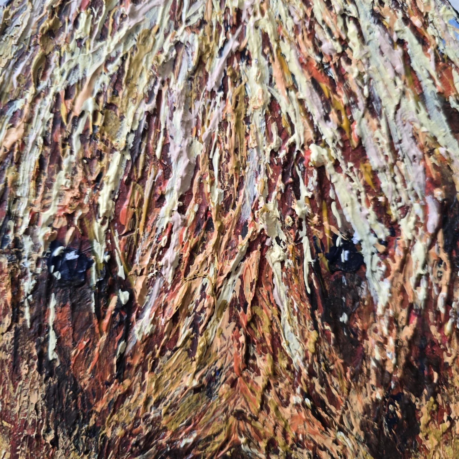 Acrylic Painting Highland Cow Calf Canvas Small Textured Quirky thumbnail 13
