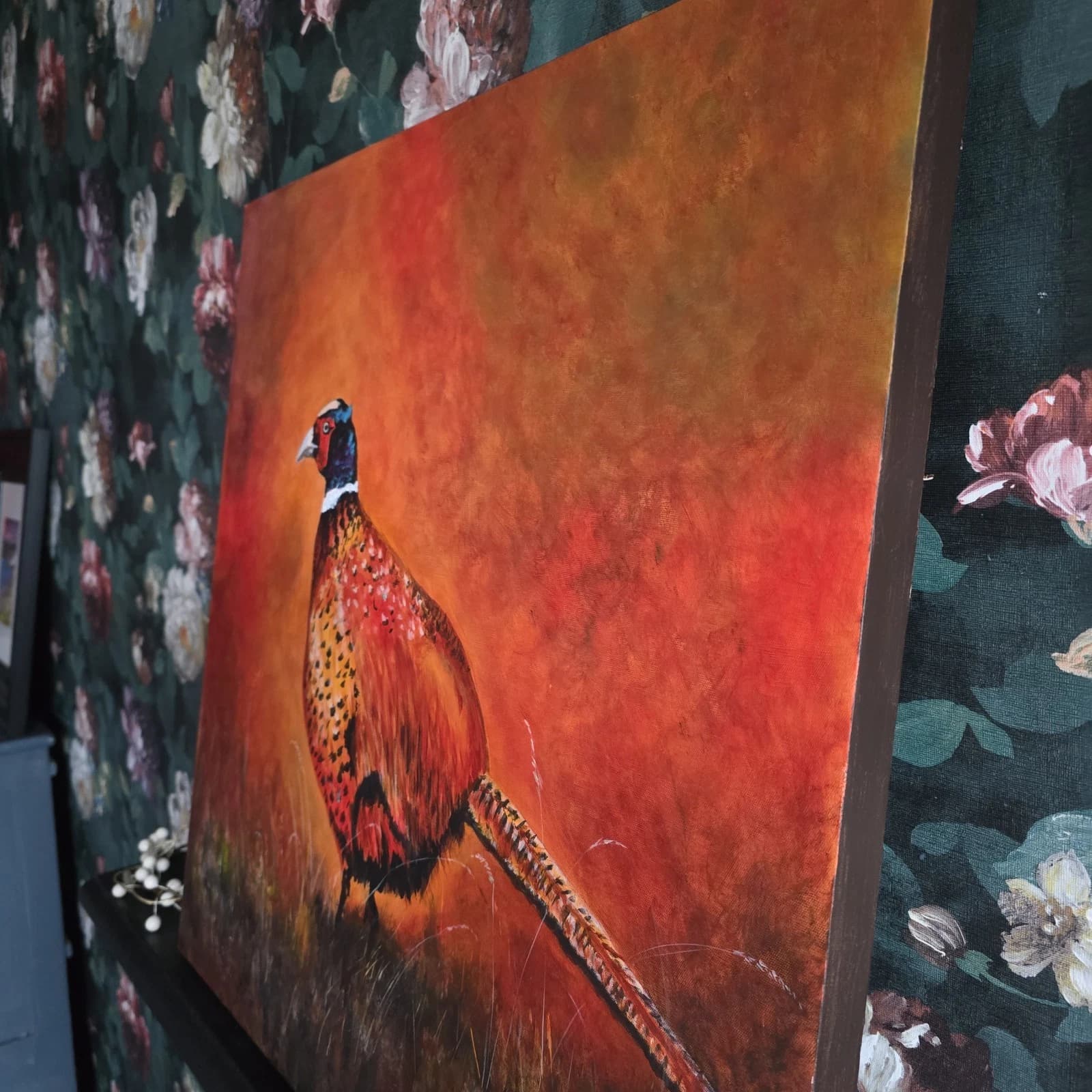 Acrylic Painting Pheasant Game Bird Wildlife Art Canvas thumbnail 14