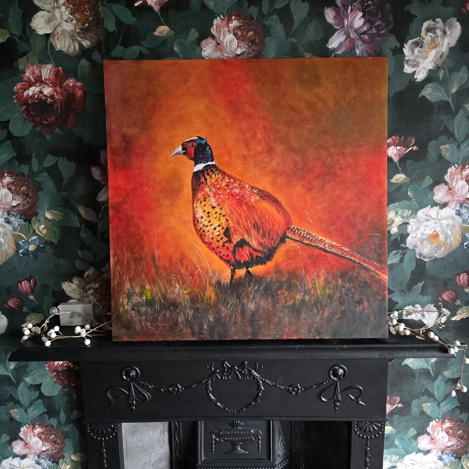 Acrylic Painting Pheasant Game Bird Wildlife Art Canvas thumbnail 4