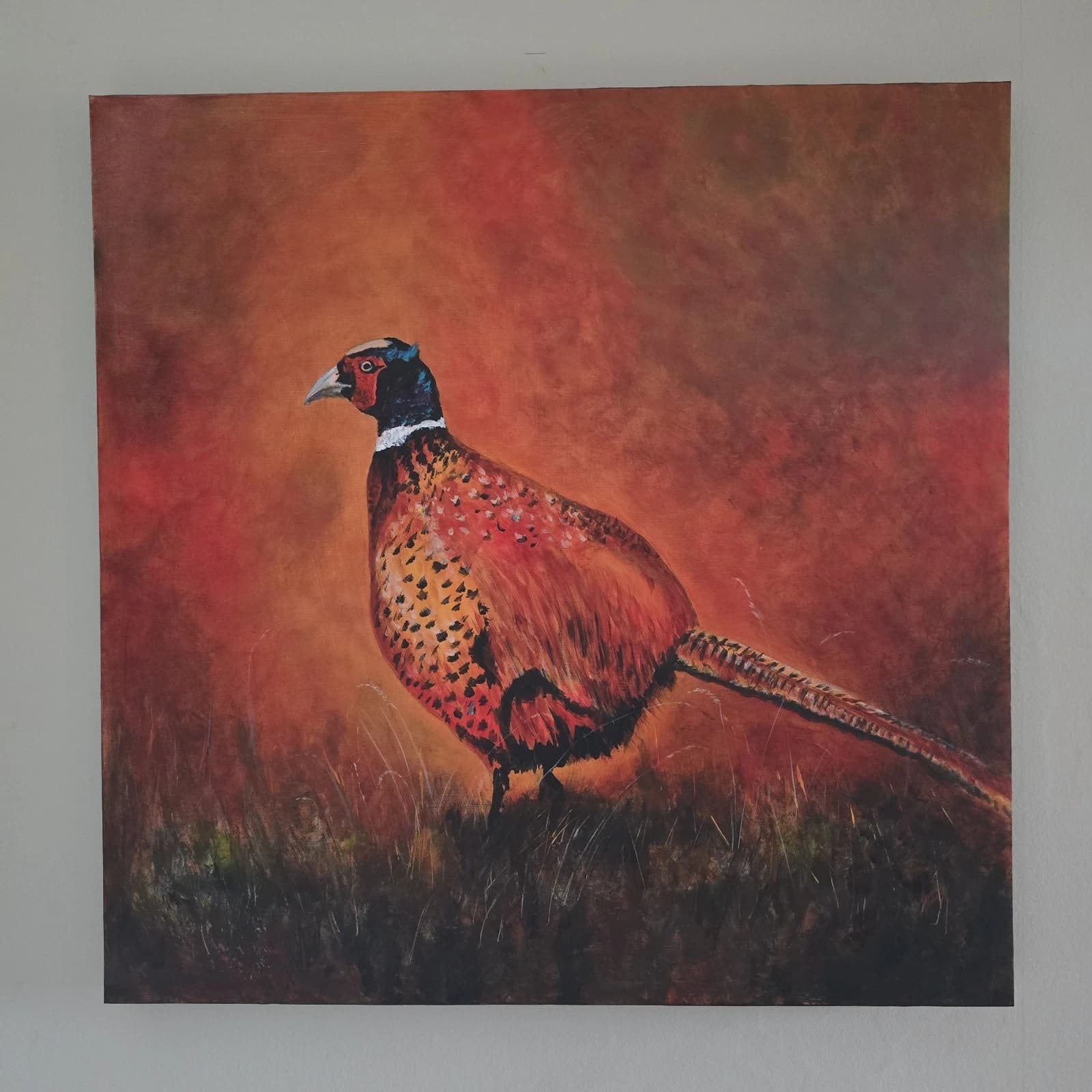 Acrylic Painting Pheasant Game Bird Wildlife Art Canvas thumbnail 7