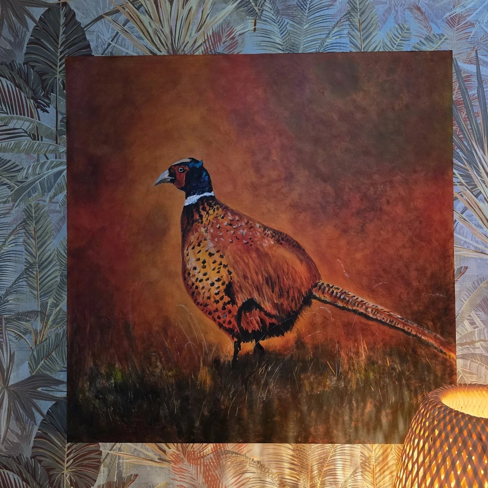 Acrylic Painting Pheasant Game Bird Wildlife Art Canvas thumbnail 8