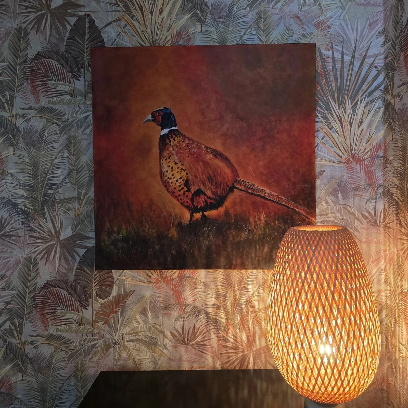 Acrylic Painting Pheasant Game Bird Wildlife Art Canvas thumbnail 9