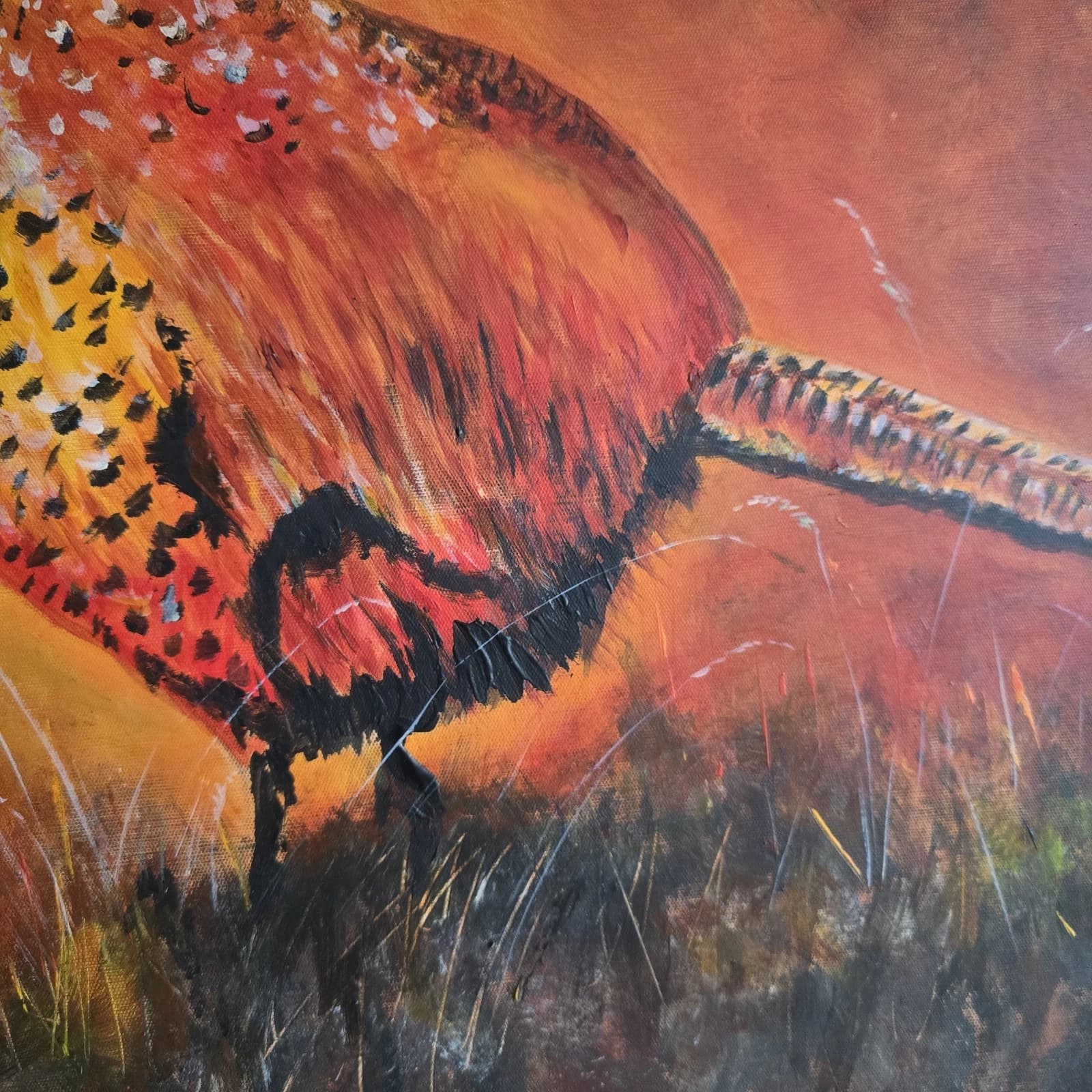Acrylic Painting Pheasant Game Bird Wildlife Art Canvas thumbnail 10