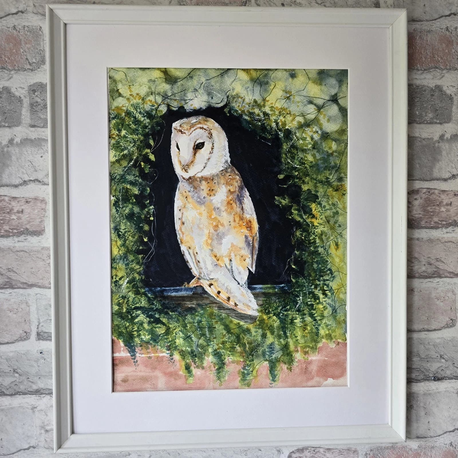 Barn Owl Watercolour Painting, Framed Wildlife thumbnail 12