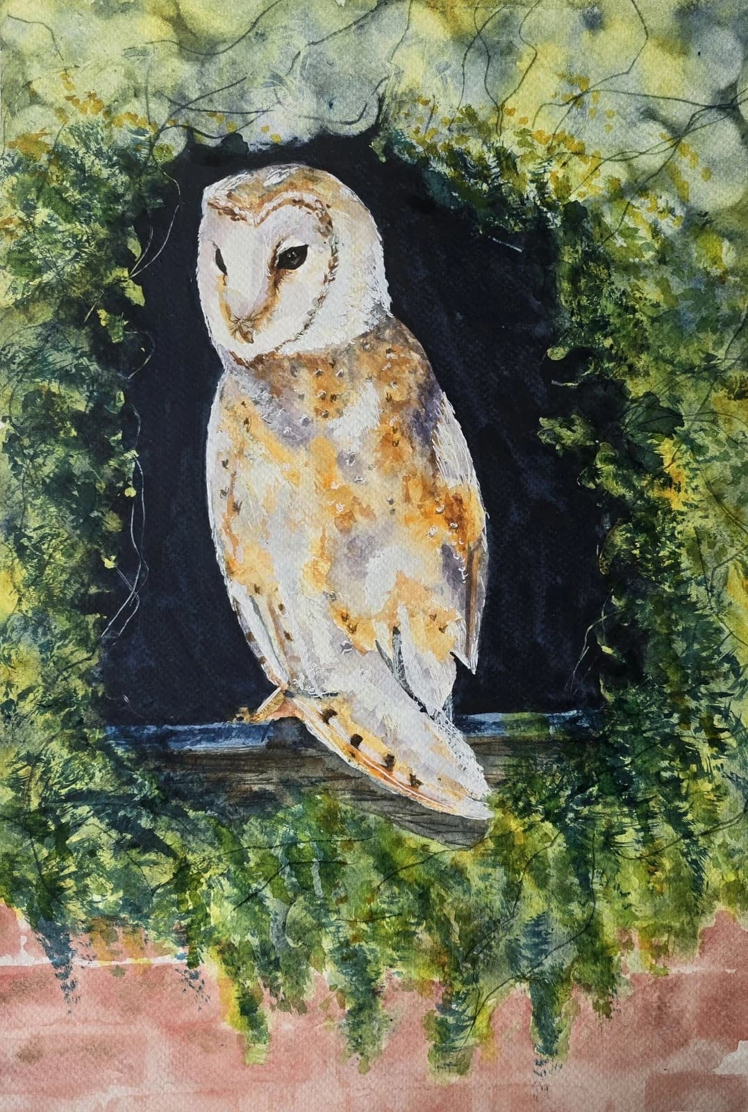 Barn Owl Watercolour Painting, Framed Wildlife thumbnail 14