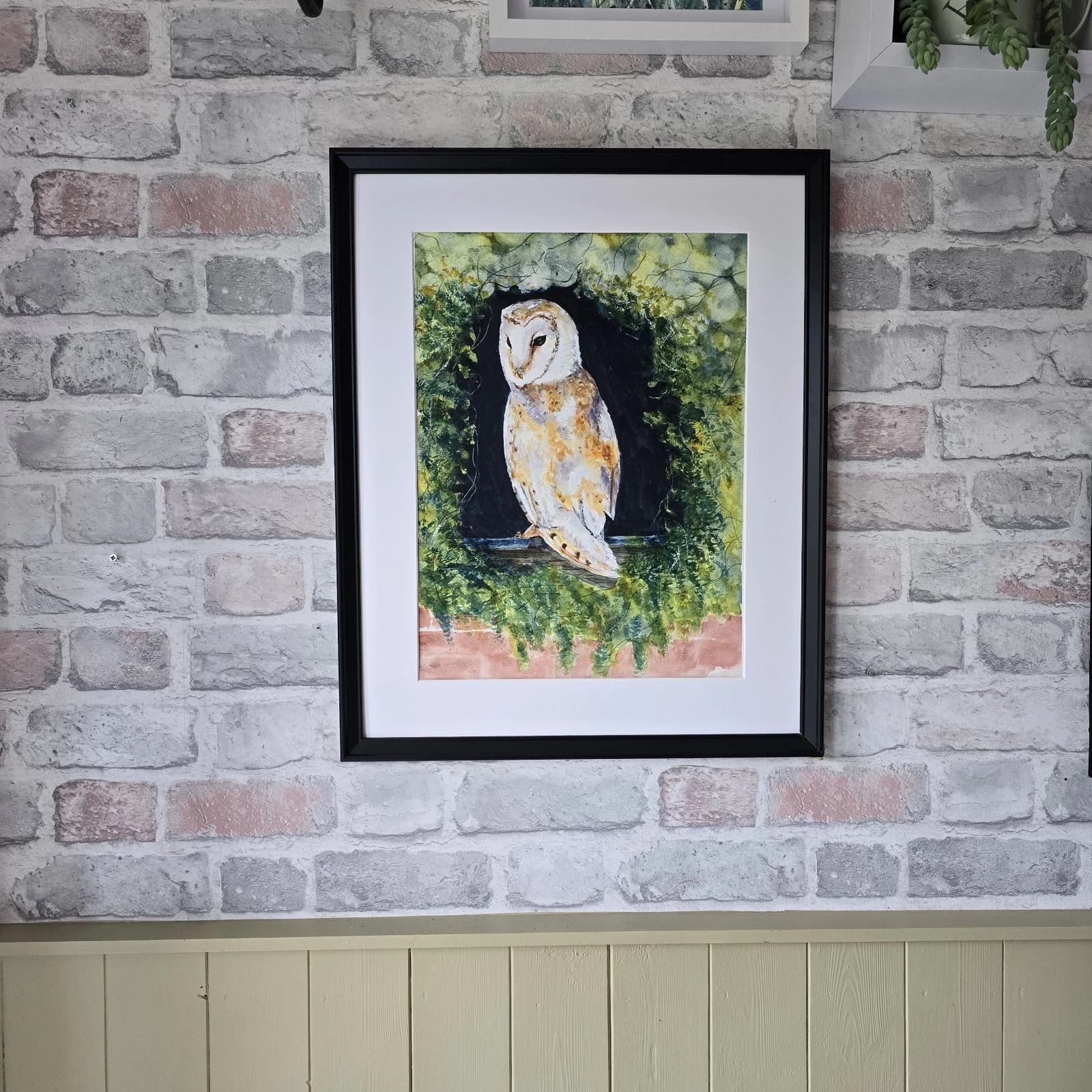 Barn Owl Watercolour Painting, Framed Wildlife thumbnail 6