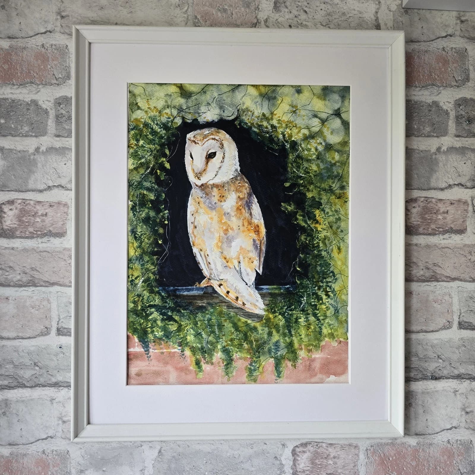 Barn Owl Watercolour Painting, Framed Wildlife thumbnail 10