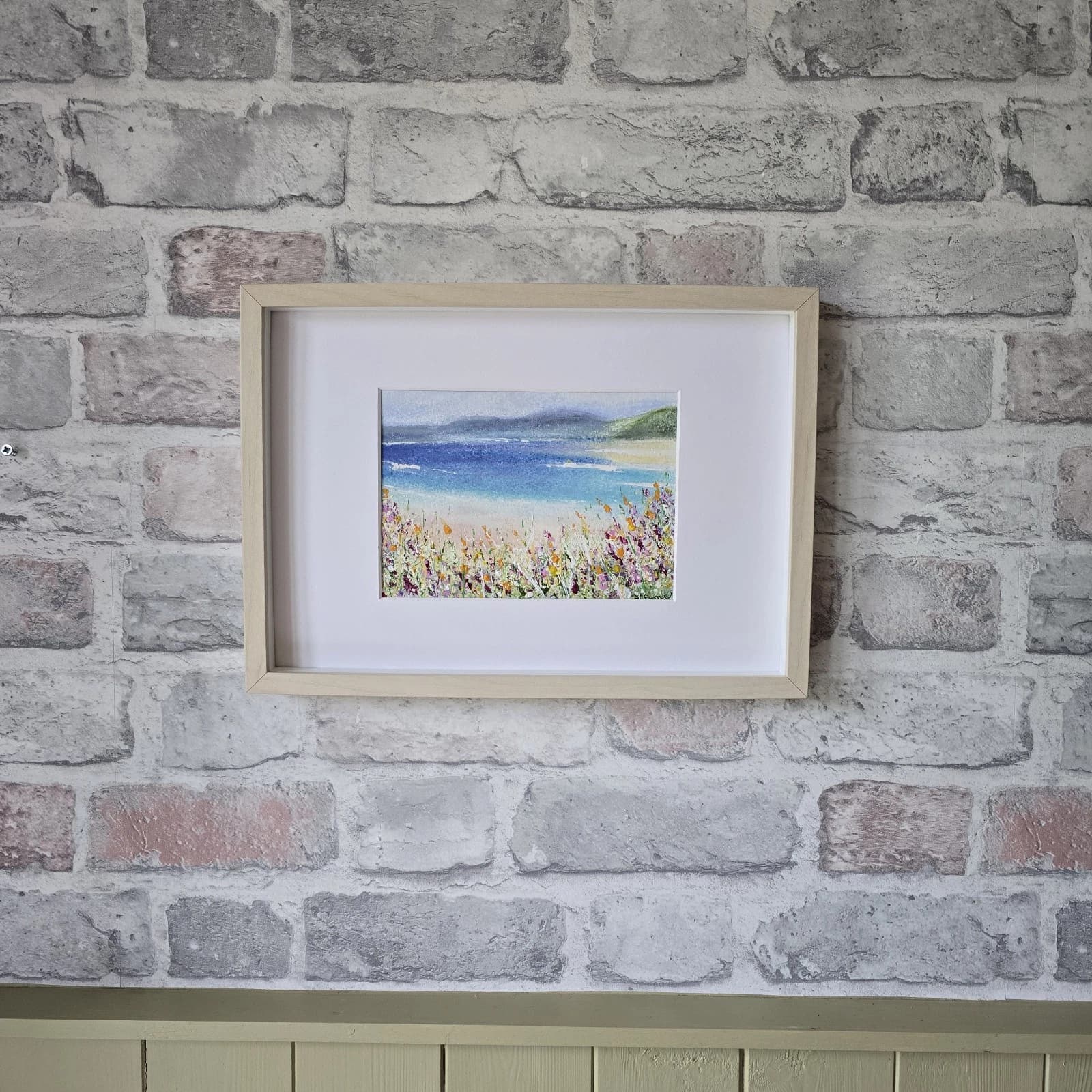 Coastal Floral Acrylic Painting thumbnail 2