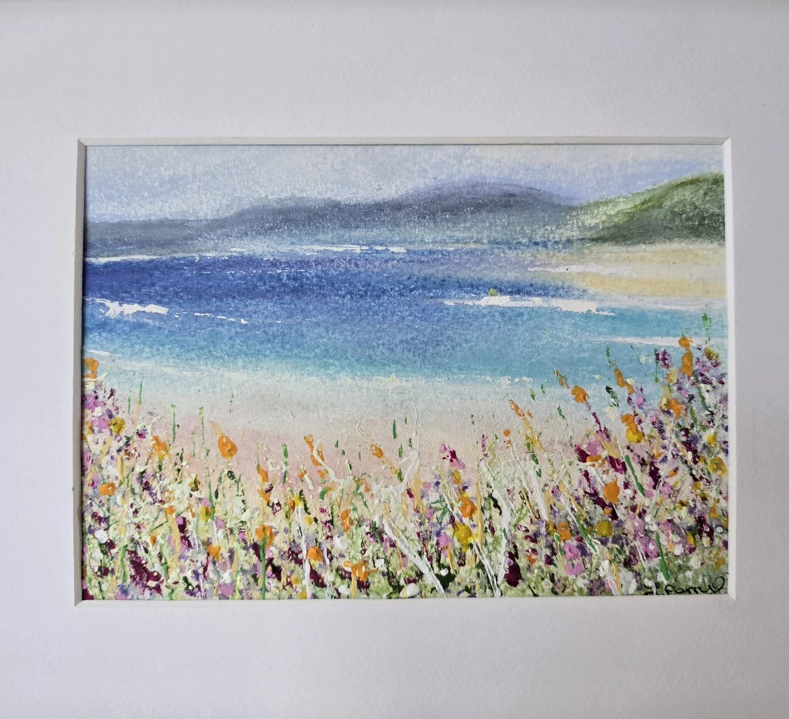 Coastal Floral Acrylic Painting thumbnail 5