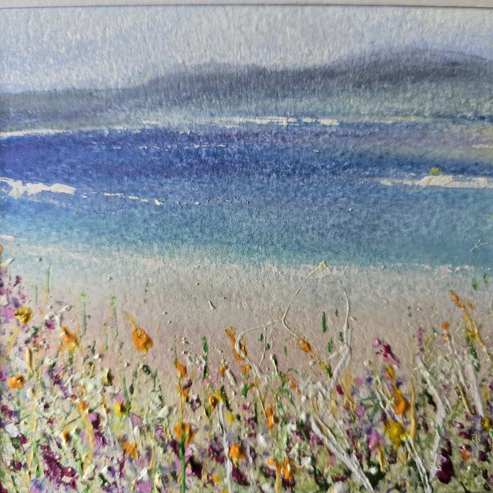 Coastal Floral Acrylic Painting thumbnail 7
