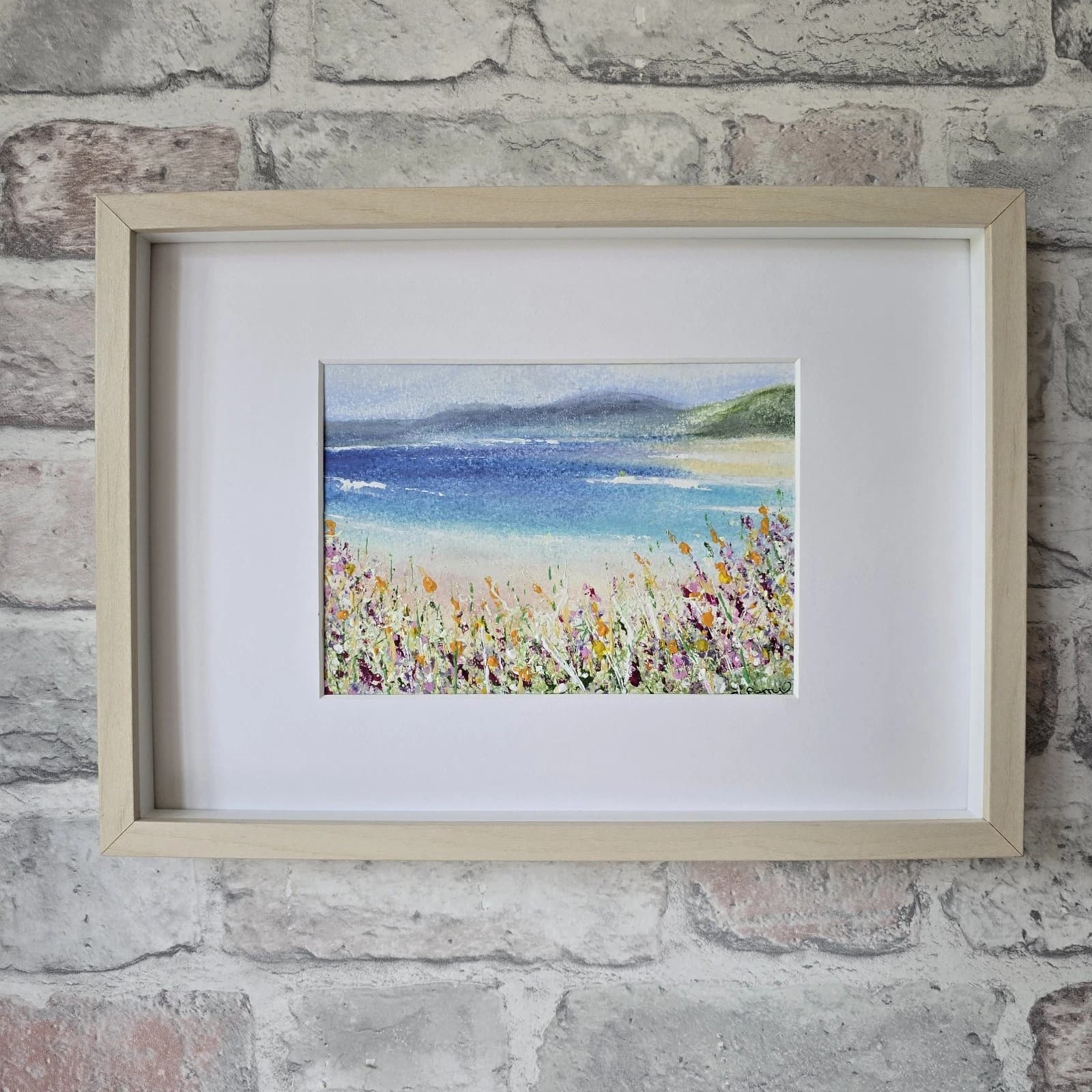 Coastal Floral Acrylic Painting