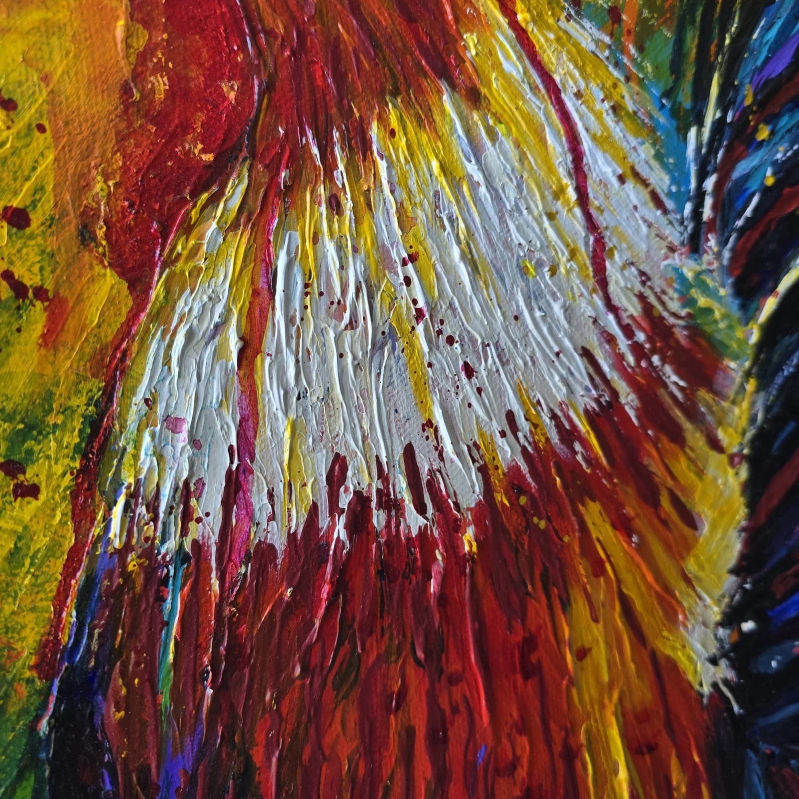 Contemporary Acrylic Canvas Painting Cockerel Chicken Rooster thumbnail 11