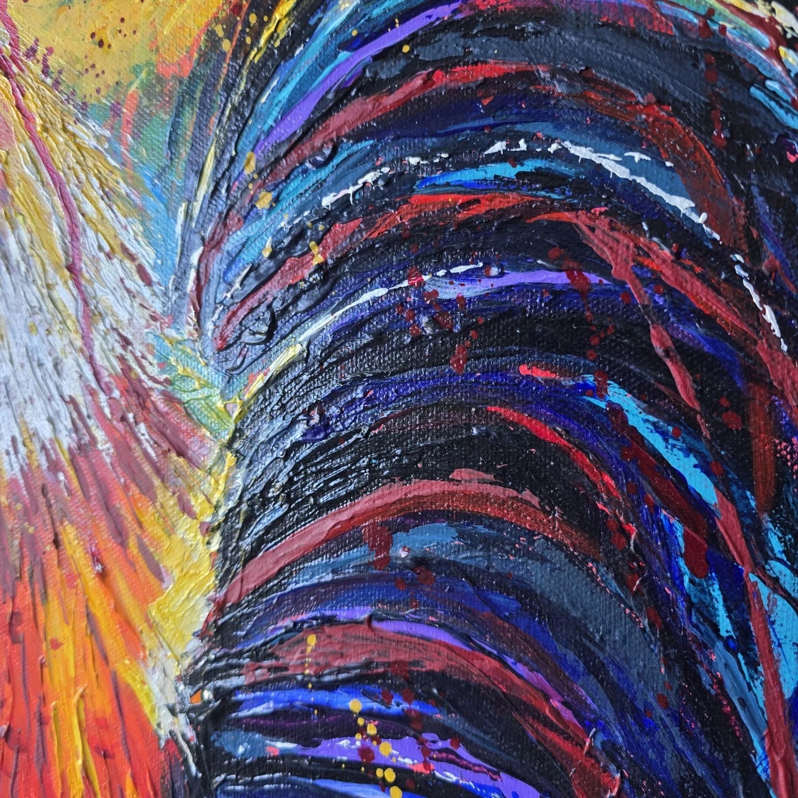 Contemporary Acrylic Canvas Painting Cockerel Chicken Rooster thumbnail 12