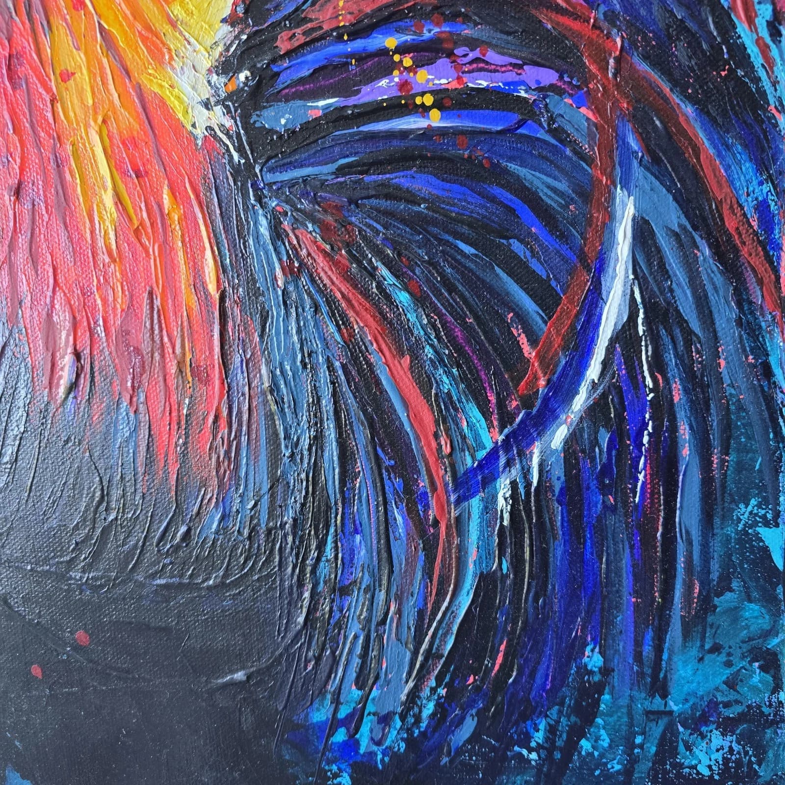 Contemporary Acrylic Canvas Painting Cockerel Chicken Rooster thumbnail 8