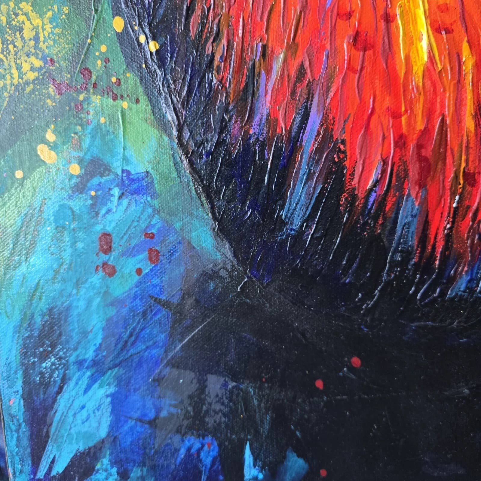 Contemporary Acrylic Canvas Painting Cockerel Chicken Rooster thumbnail 9