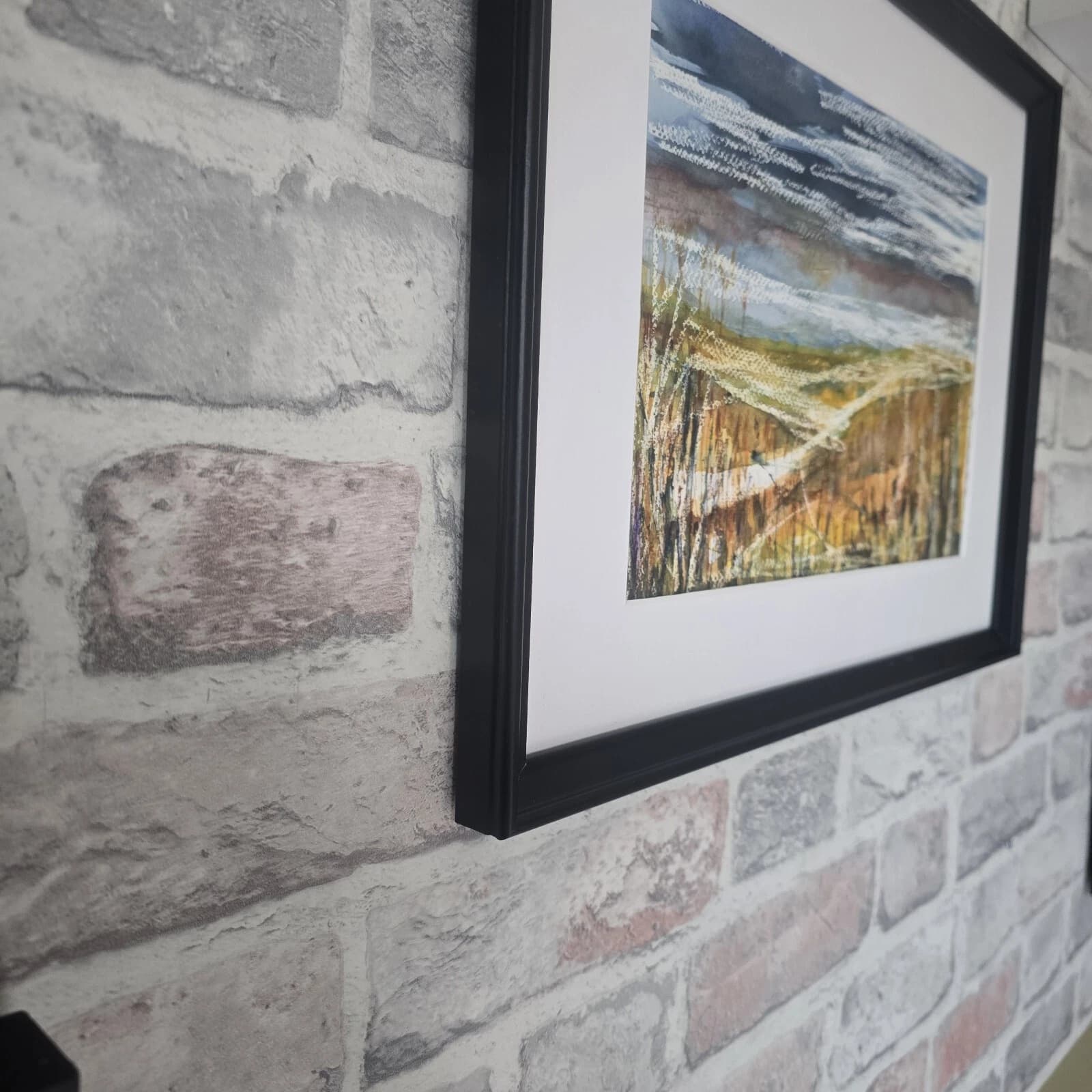 Contemporary Coastal Landscape Watercolour Painting Framed thumbnail 8