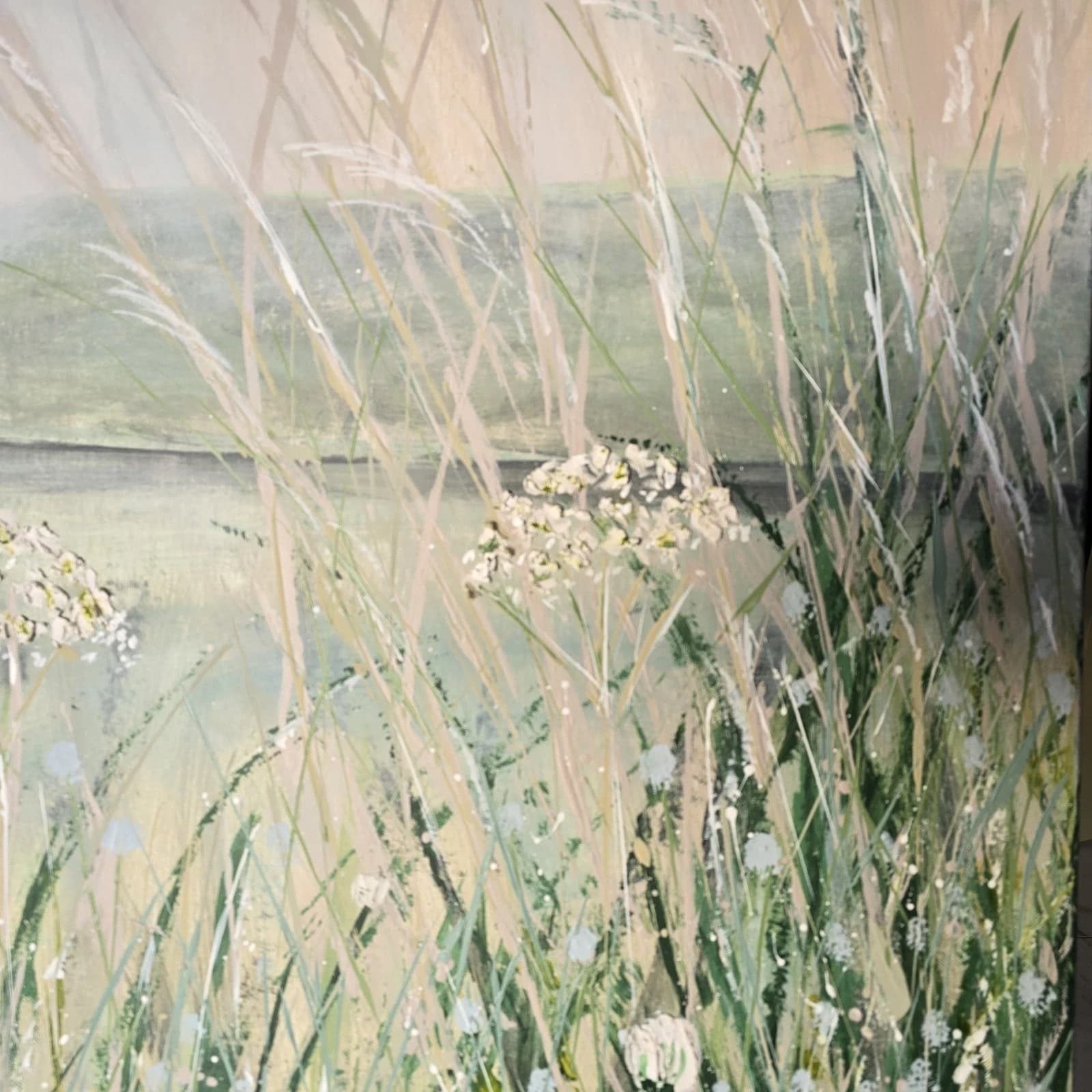 Extra Large 1.5m X 1m Landscape Painting Coastal Floral Calming thumbnail 13