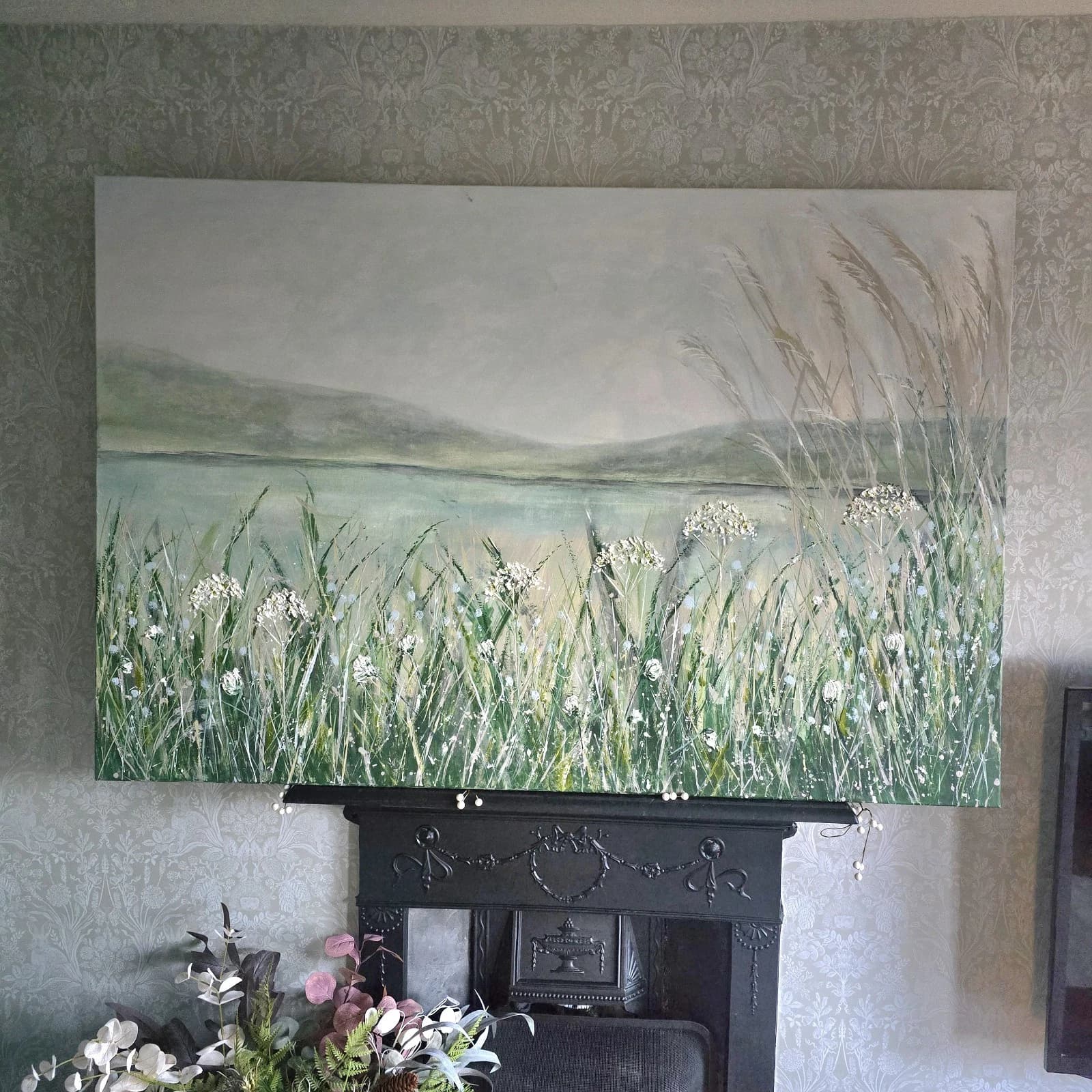 Extra Large 1.5m X 1m Landscape Painting Coastal Floral Calming thumbnail 15