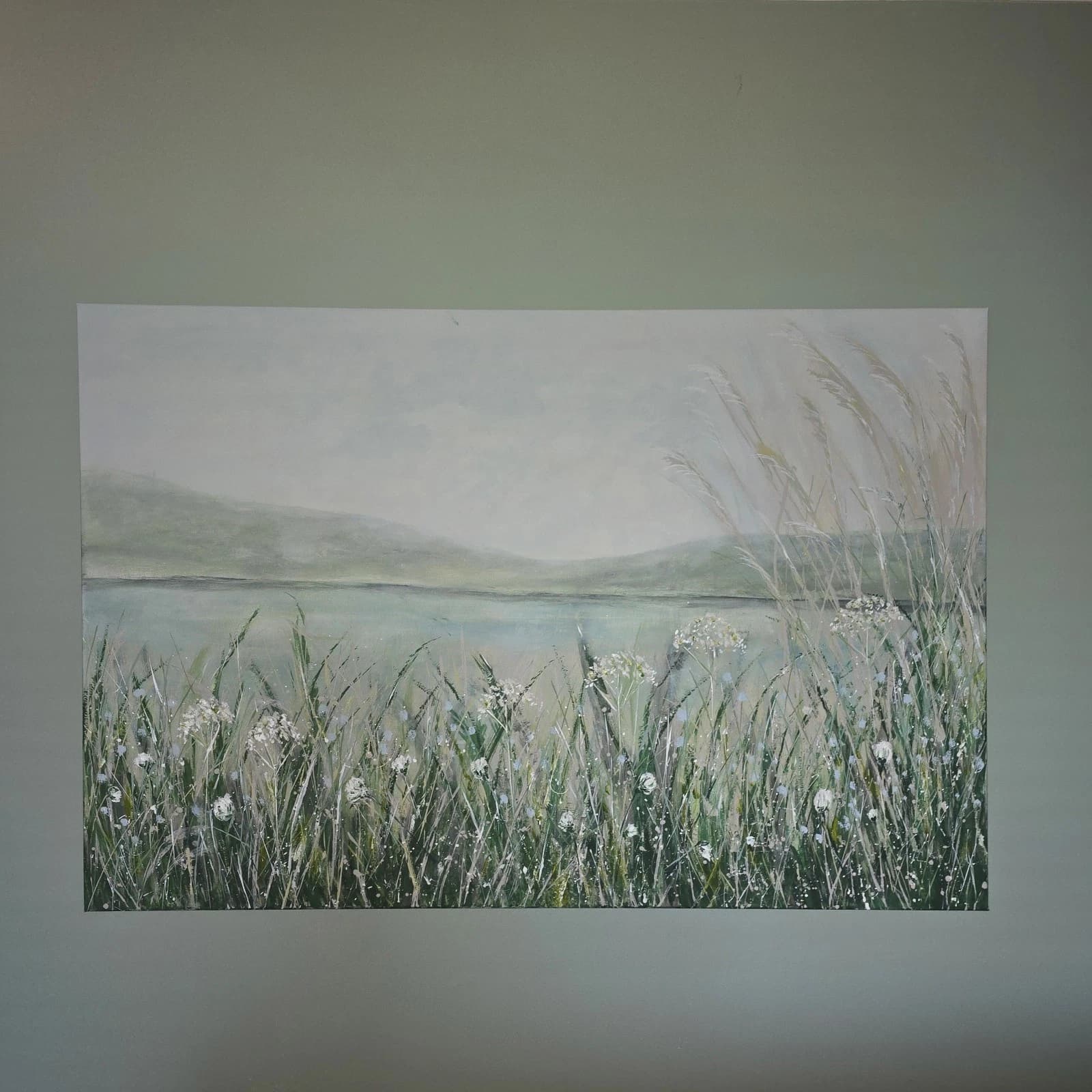 Extra Large 1.5m X 1m Landscape Painting Coastal Floral Calming thumbnail 16