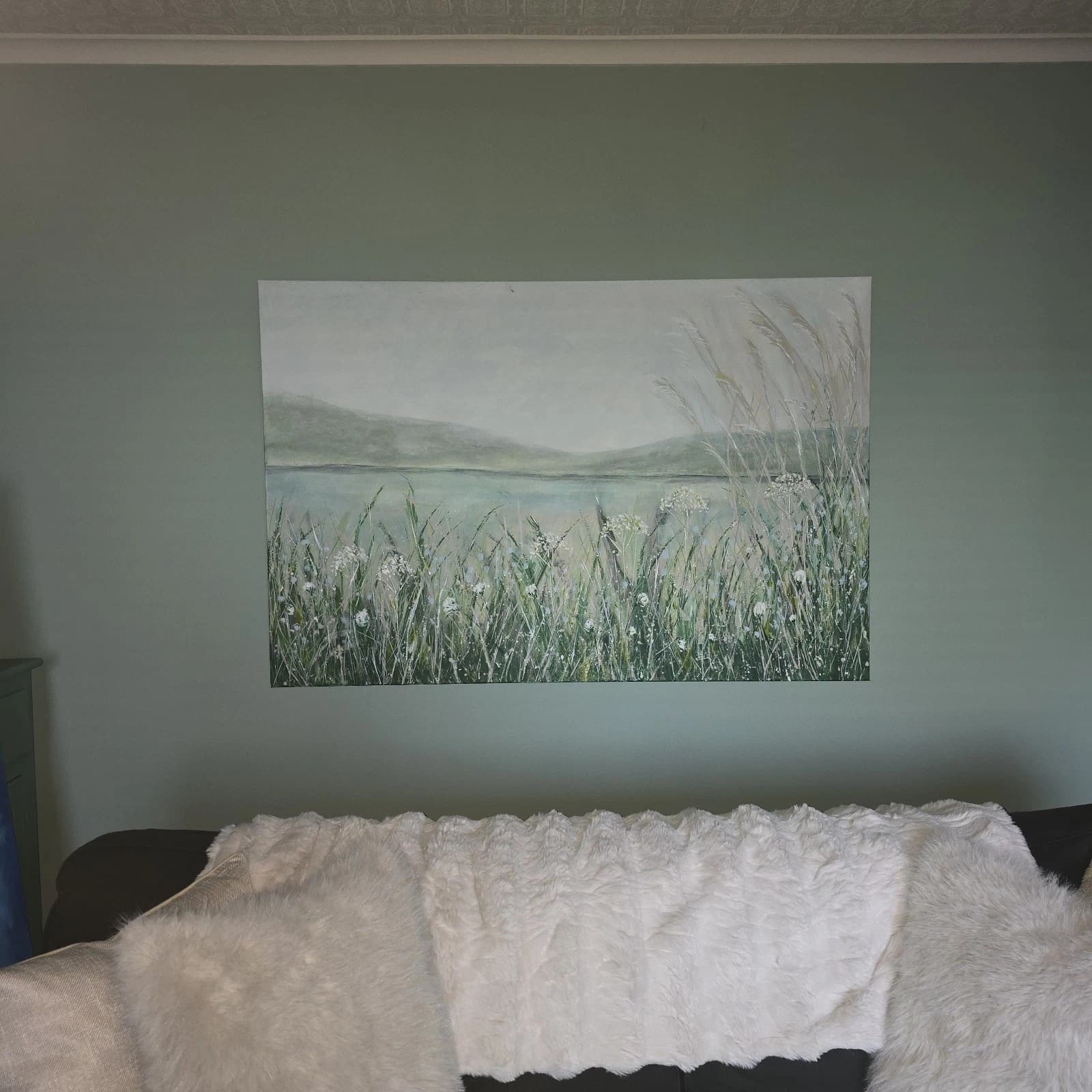 Extra Large 1.5m X 1m Landscape Painting Coastal Floral Calming thumbnail 17