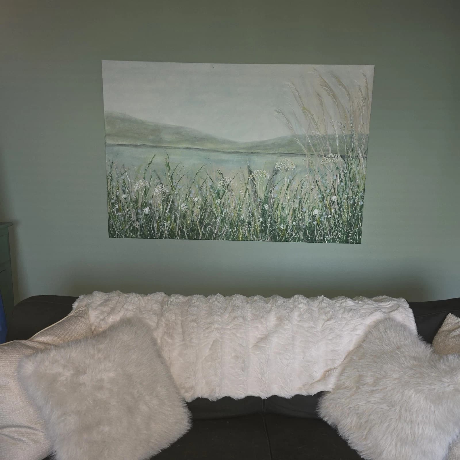 Extra Large 1.5m X 1m Landscape Painting Coastal Floral Calming thumbnail 18