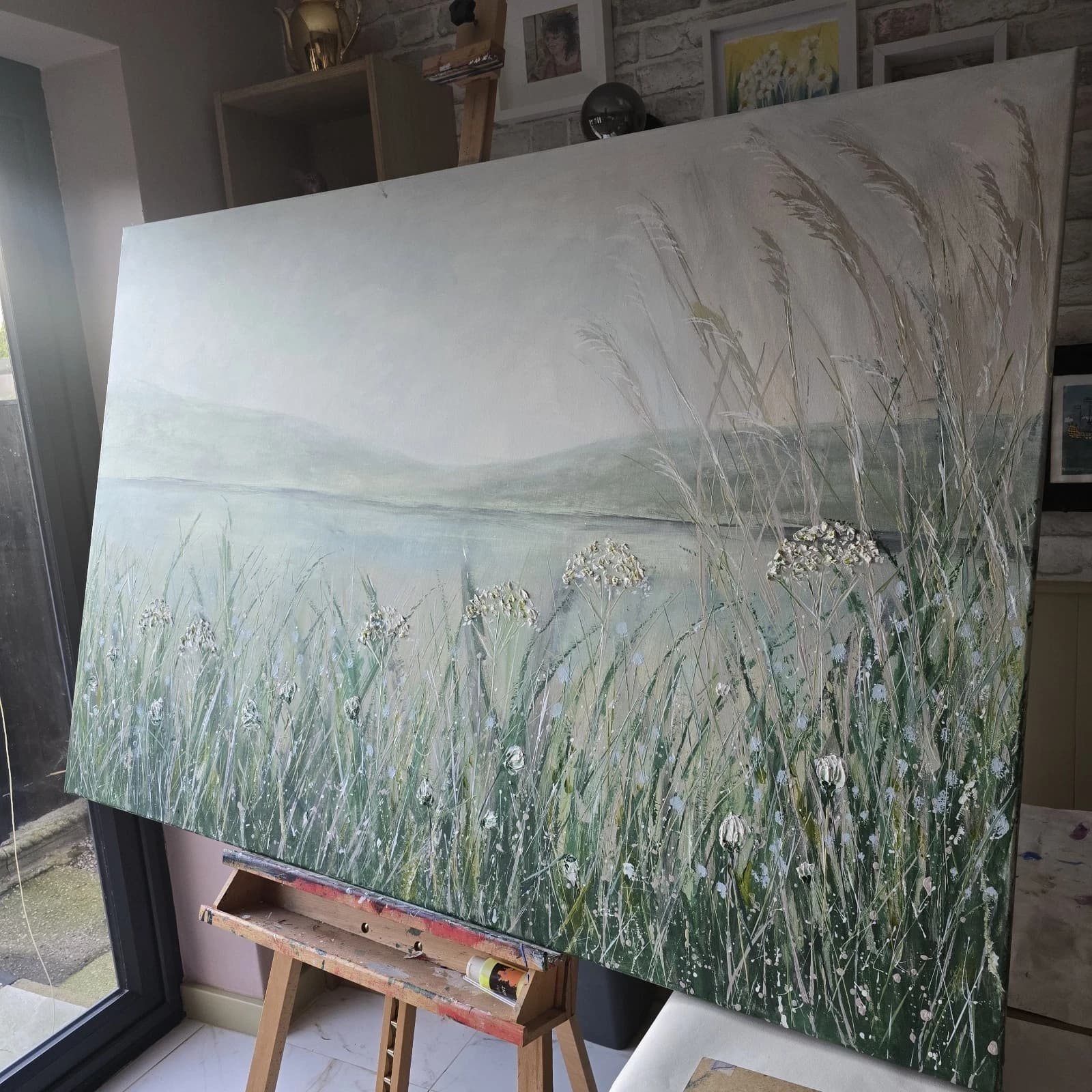 Extra Large 1.5m X 1m Landscape Painting Coastal Floral Calming thumbnail 22