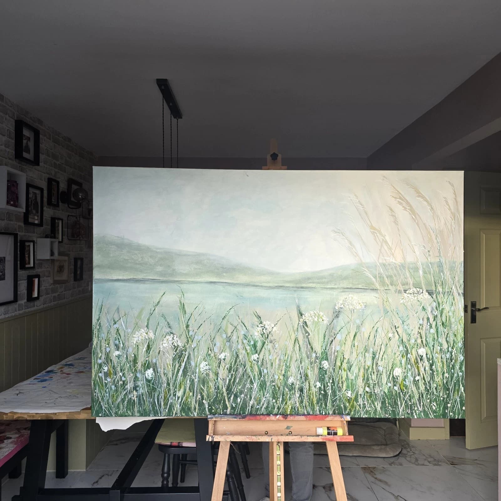 Extra Large 1.5m X 1m Landscape Painting Coastal Floral Calming thumbnail 8