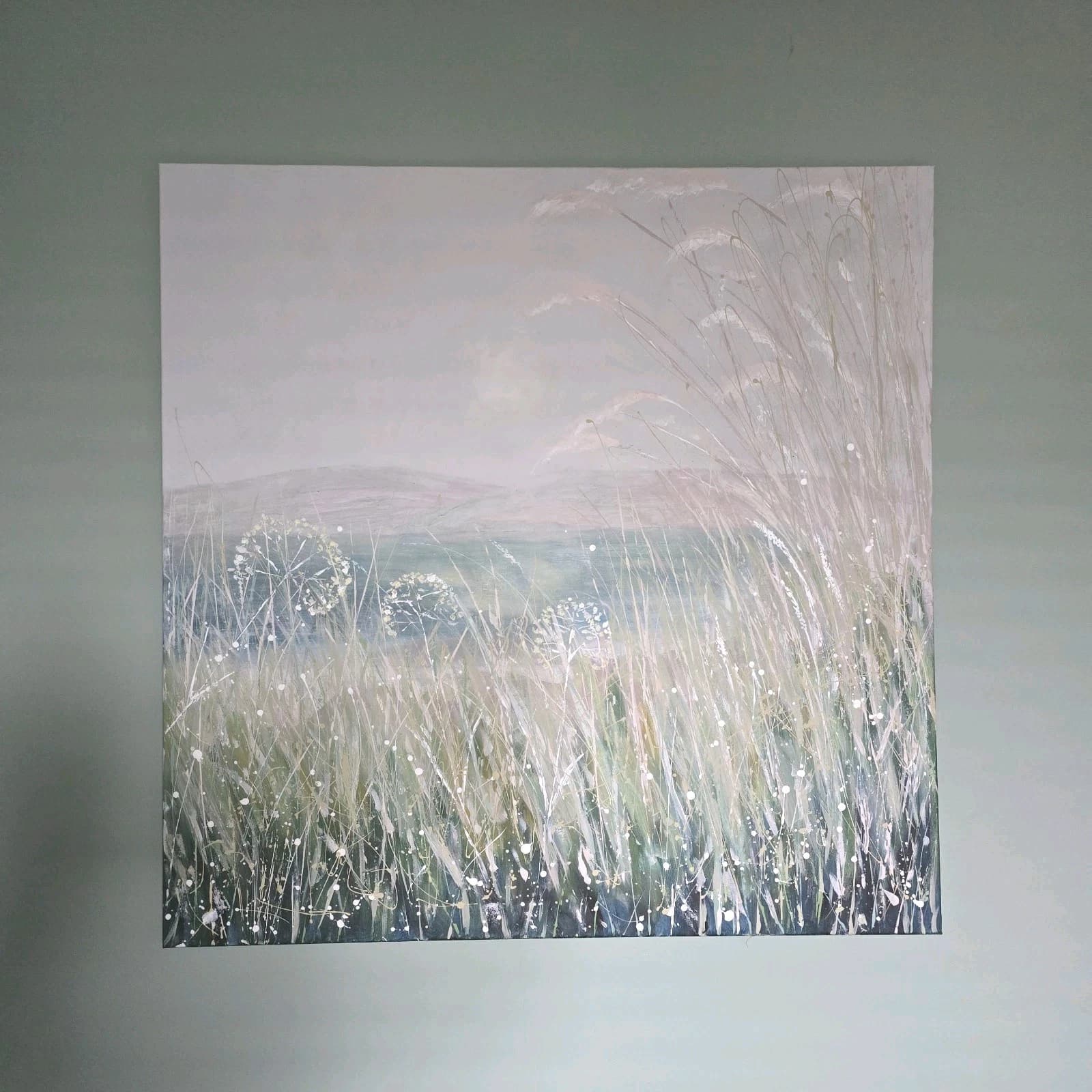 Extra Large 1m X 1m Landscape Painting Floral Calming thumbnail 11