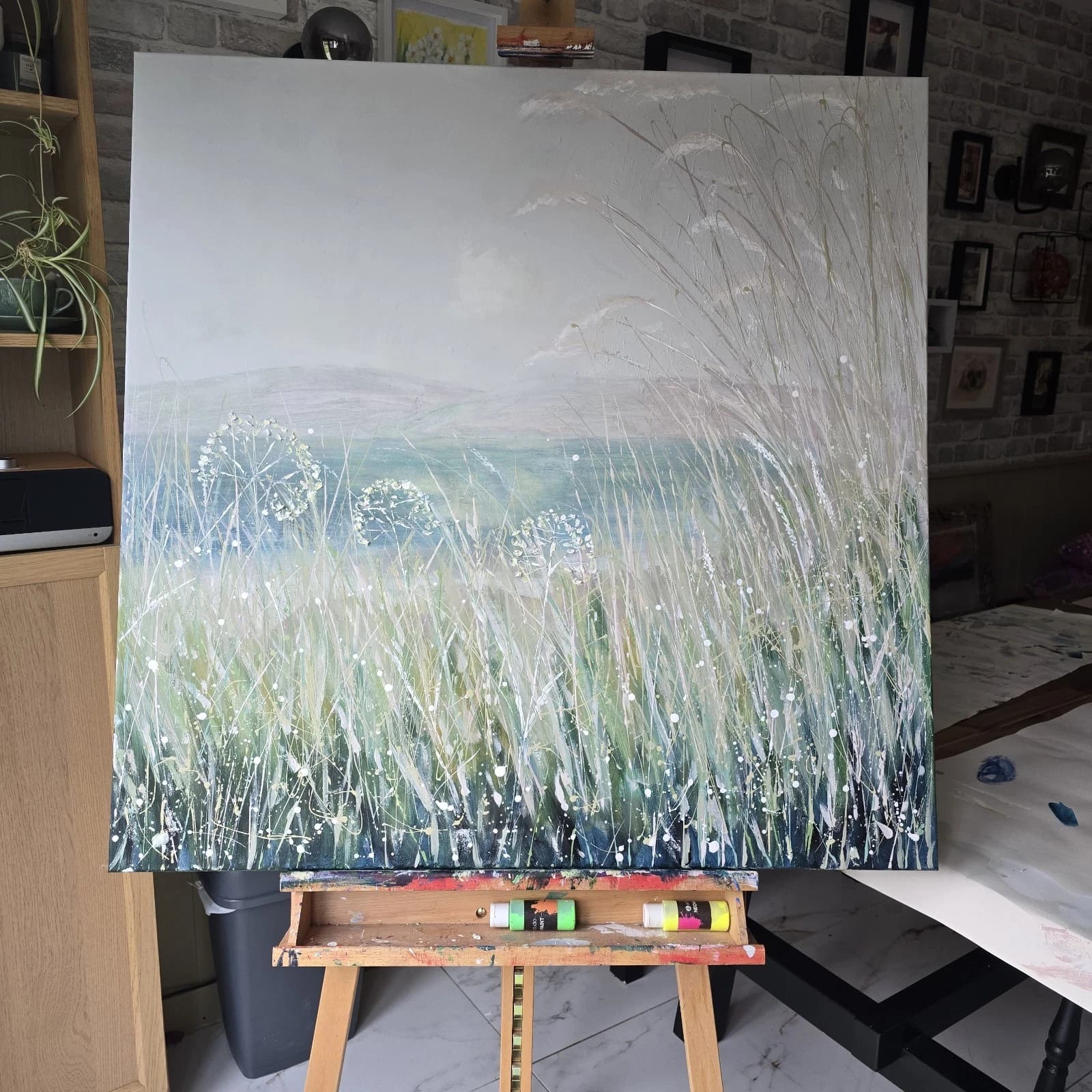 Extra Large 1m X 1m Landscape Painting Floral Calming thumbnail 15