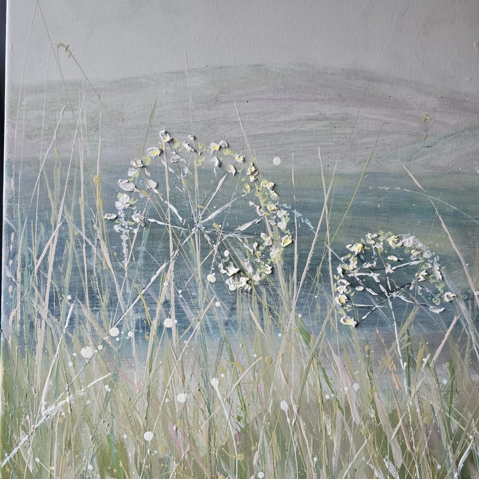 Extra Large 1m X 1m Landscape Painting Floral Calming thumbnail 4