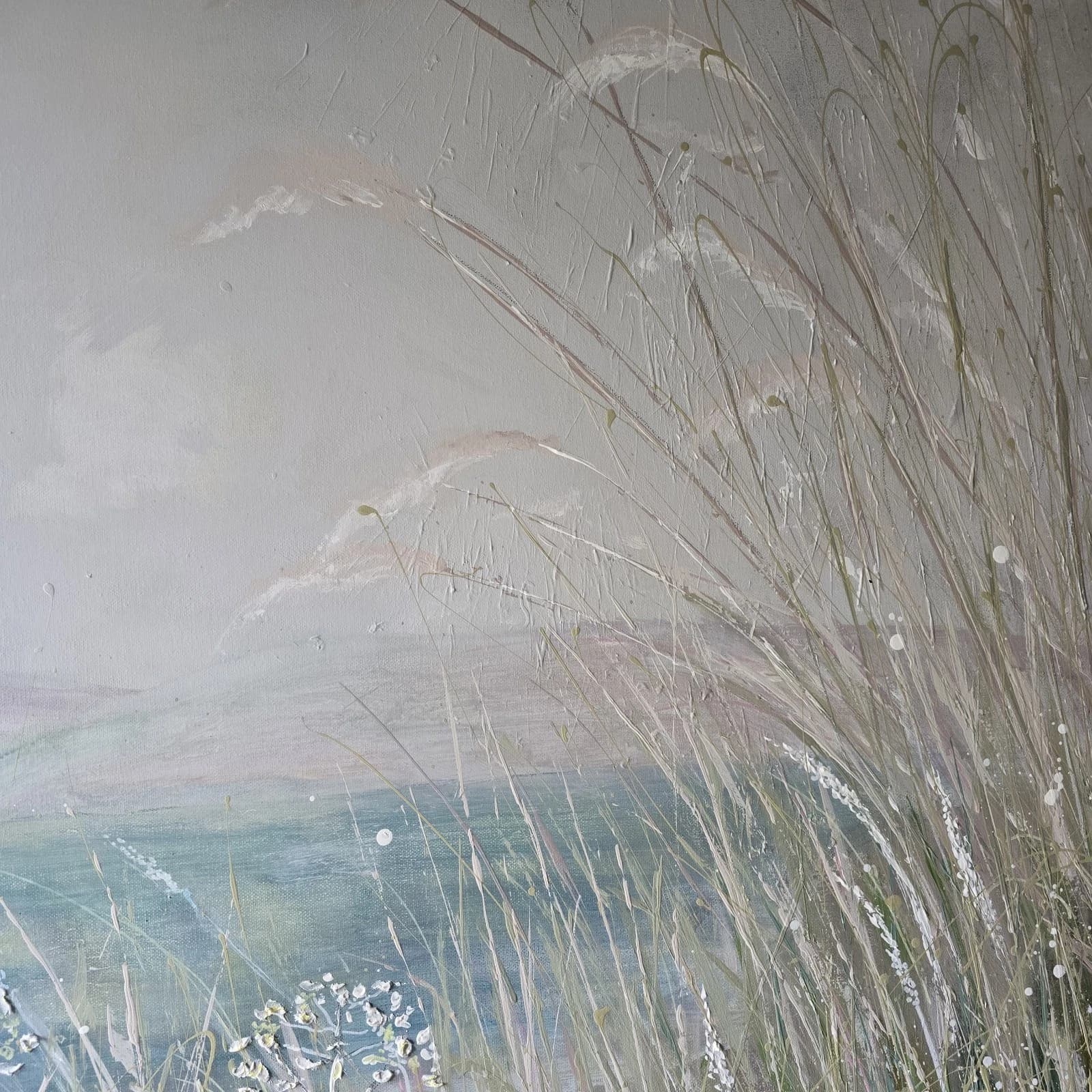 Extra Large 1m X 1m Landscape Painting Floral Calming thumbnail 5