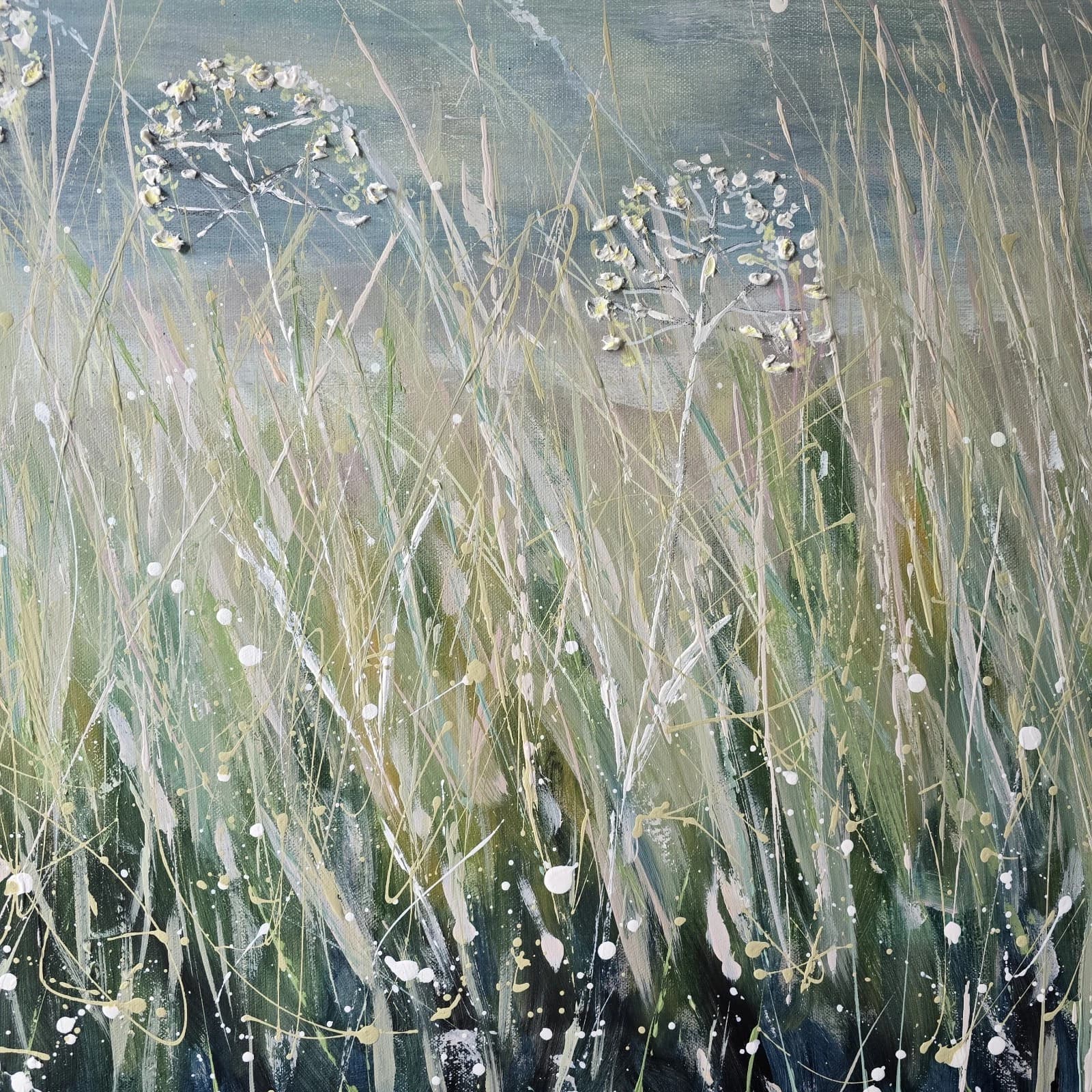 Extra Large 1m X 1m Landscape Painting Floral Calming thumbnail 7