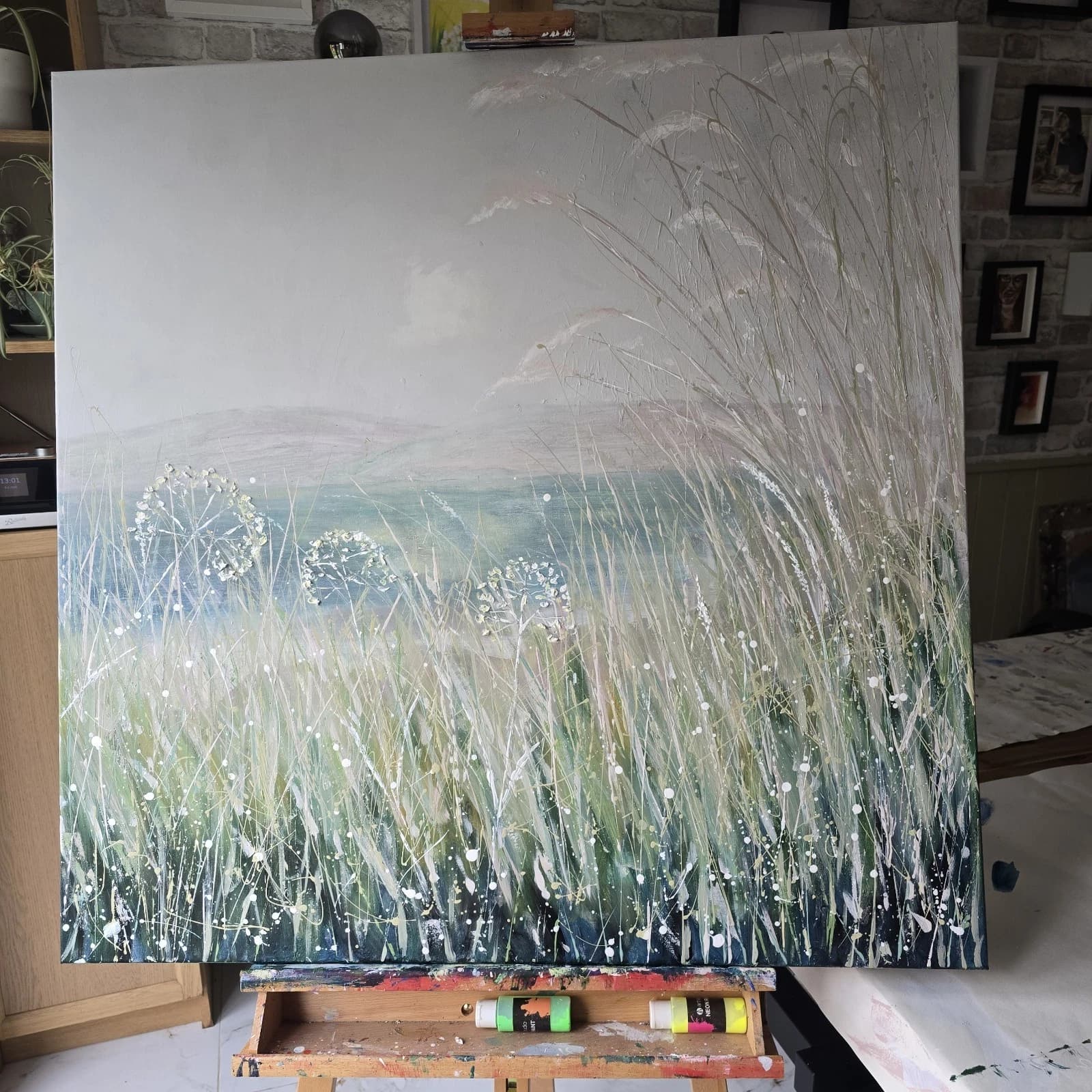 Extra Large 1m X 1m Landscape Painting Floral Calming thumbnail 10