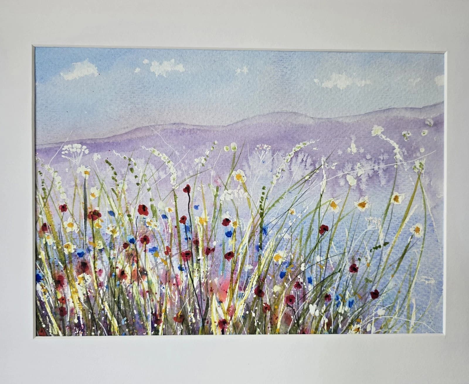 Floral Anglesey Landscape Watercolour Painting Framed thumbnail 6