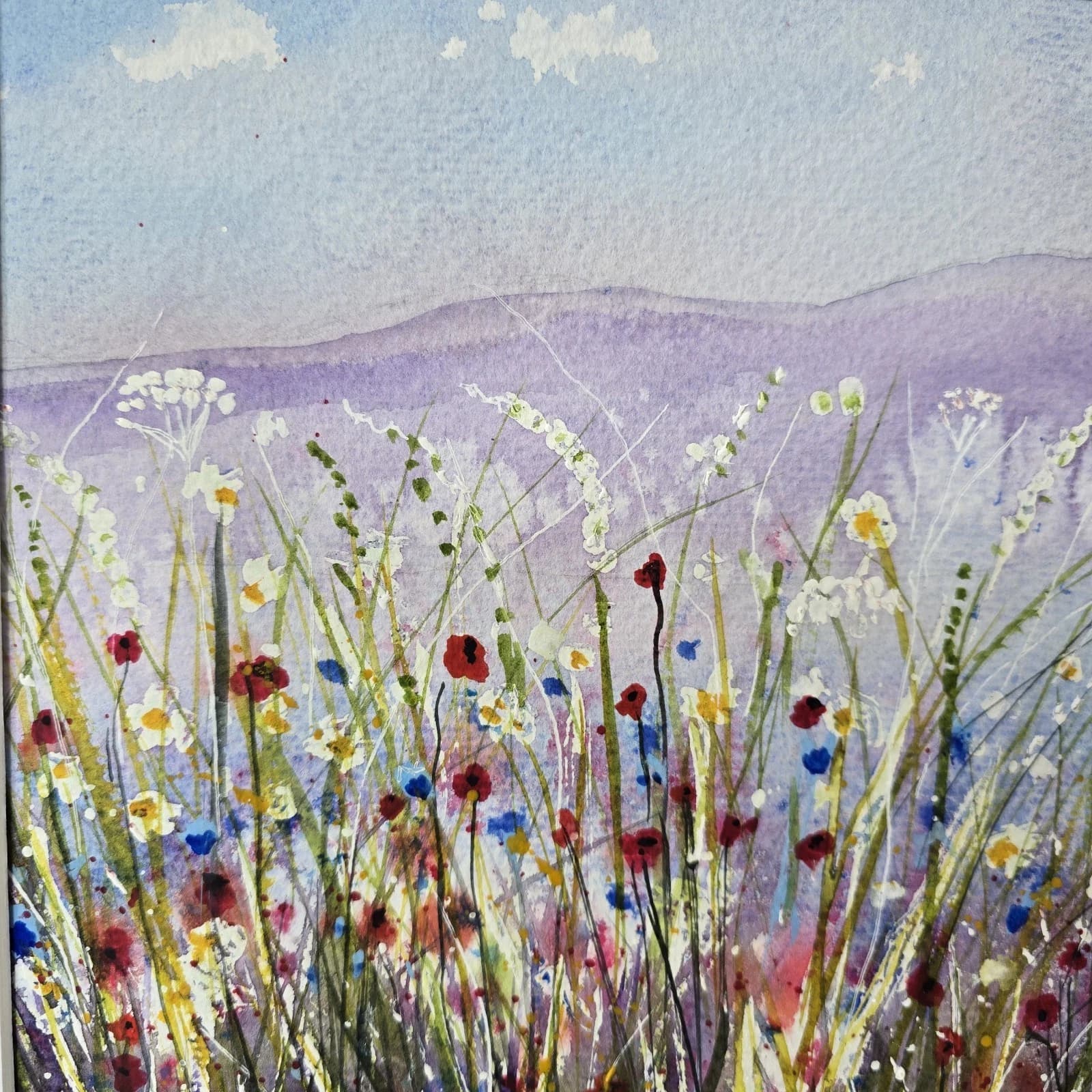 Floral Anglesey Landscape Watercolour Painting Framed thumbnail 9
