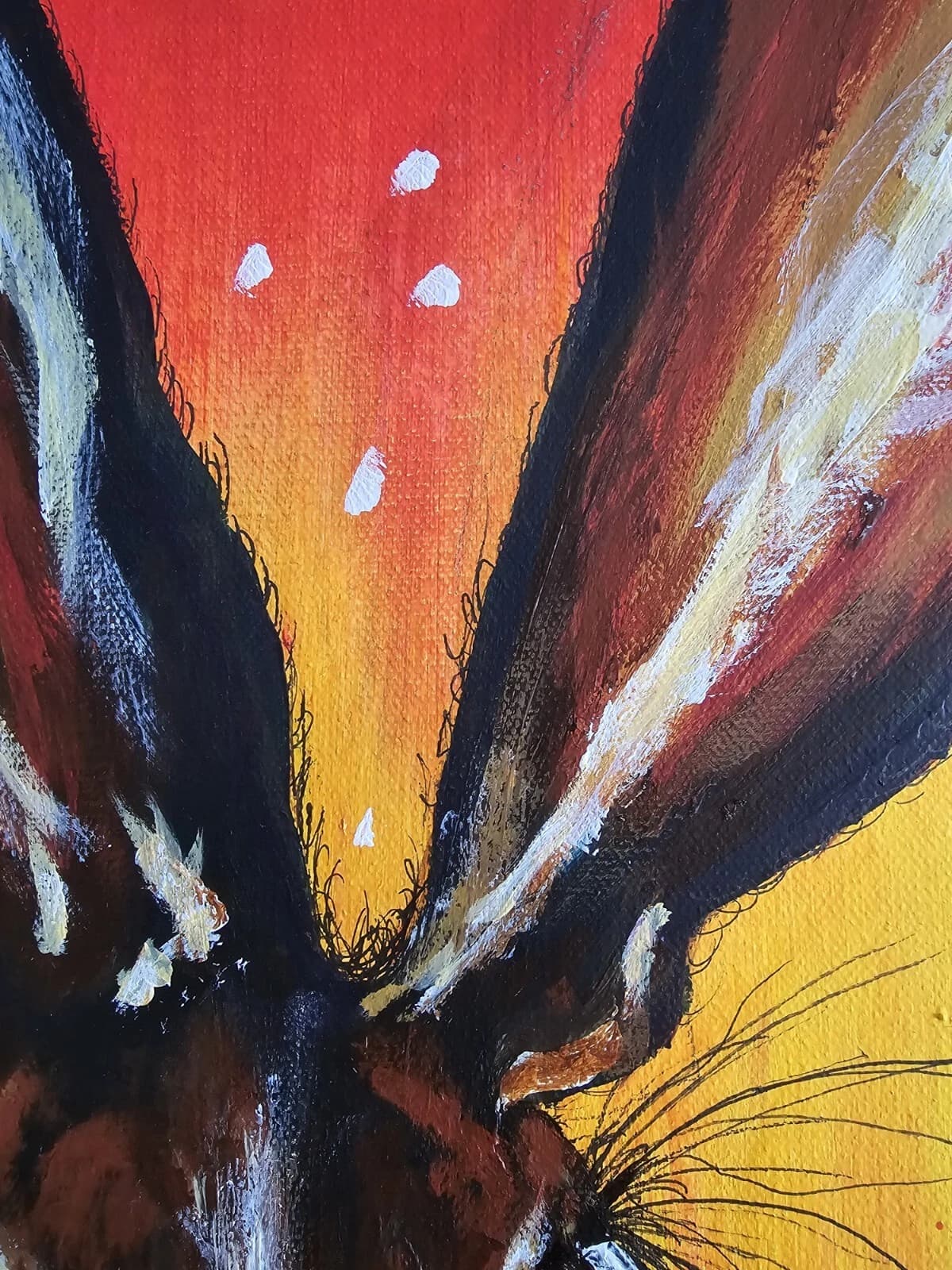 Hare in Flowers Large 1mx1m Acrylic Painting Easter Spring Gift thumbnail 11