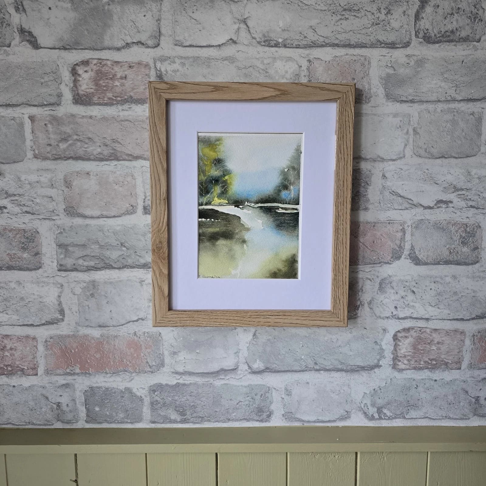 Landscape Watercolour Painting Contemporary Framed thumbnail 2