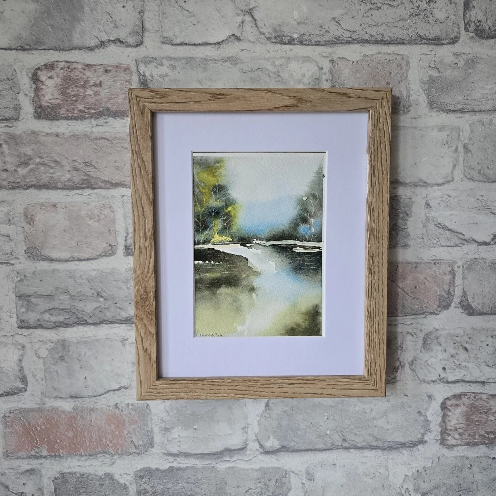 Landscape Watercolour Painting Contemporary Framed thumbnail 3