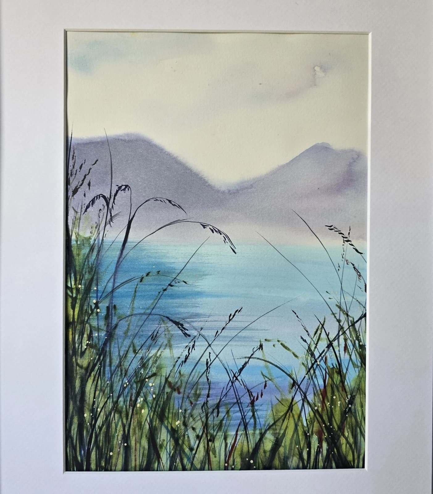 Landscape Watercolour Painting Lake District Contemporary Framed thumbnail 2