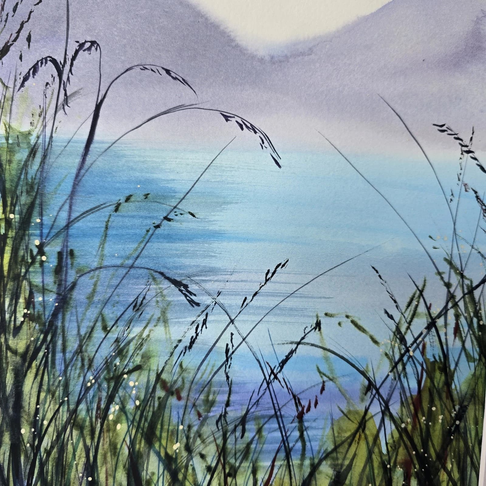 Landscape Watercolour Painting Lake District Contemporary Framed thumbnail 11