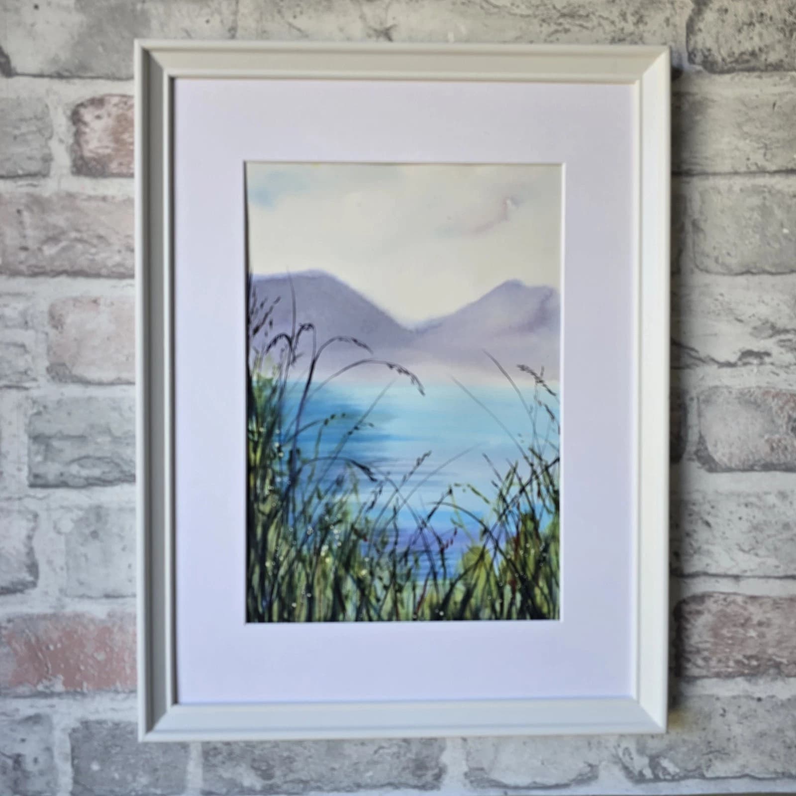 Landscape Watercolour Painting Lake District Contemporary Framed thumbnail 3