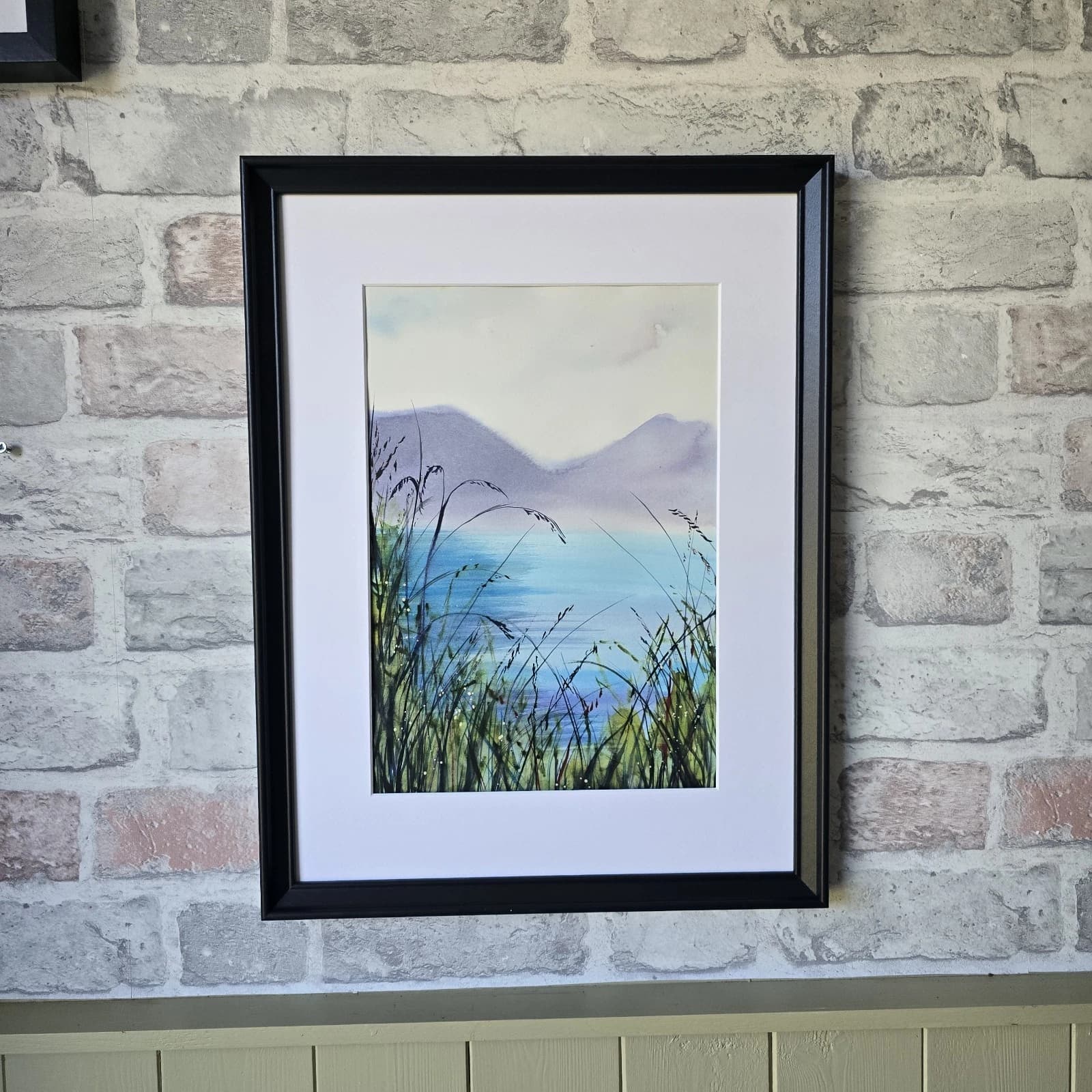 Landscape Watercolour Painting Lake District Contemporary Framed thumbnail 4
