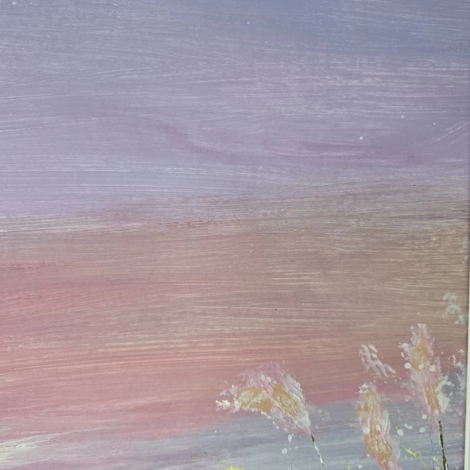 Large Acrylic Coastal Sunset Painting Framed Floral Gift thumbnail 11