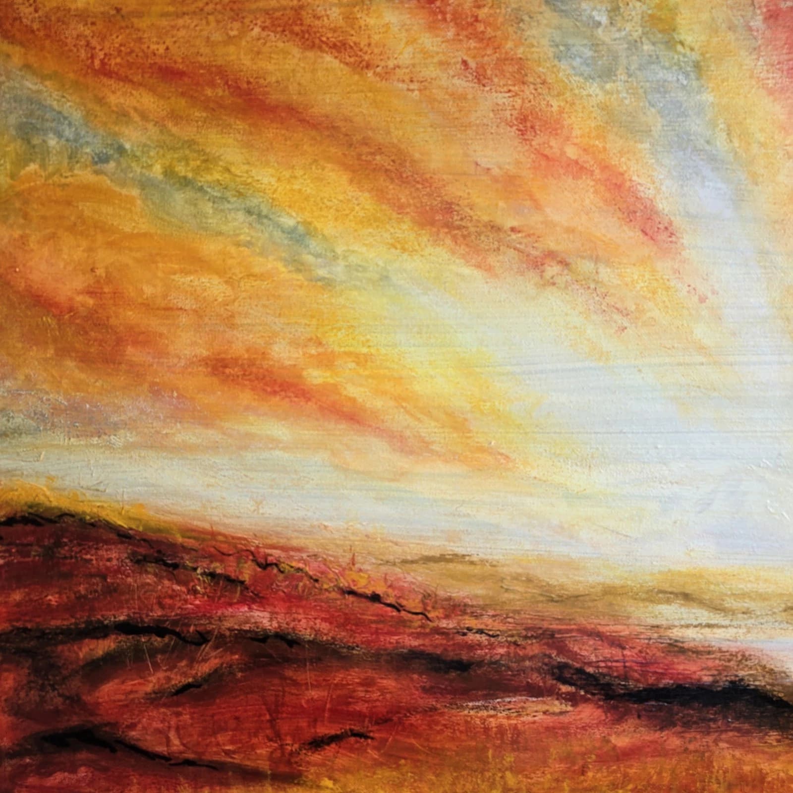 Large Lake District Sunset Painting thumbnail 3