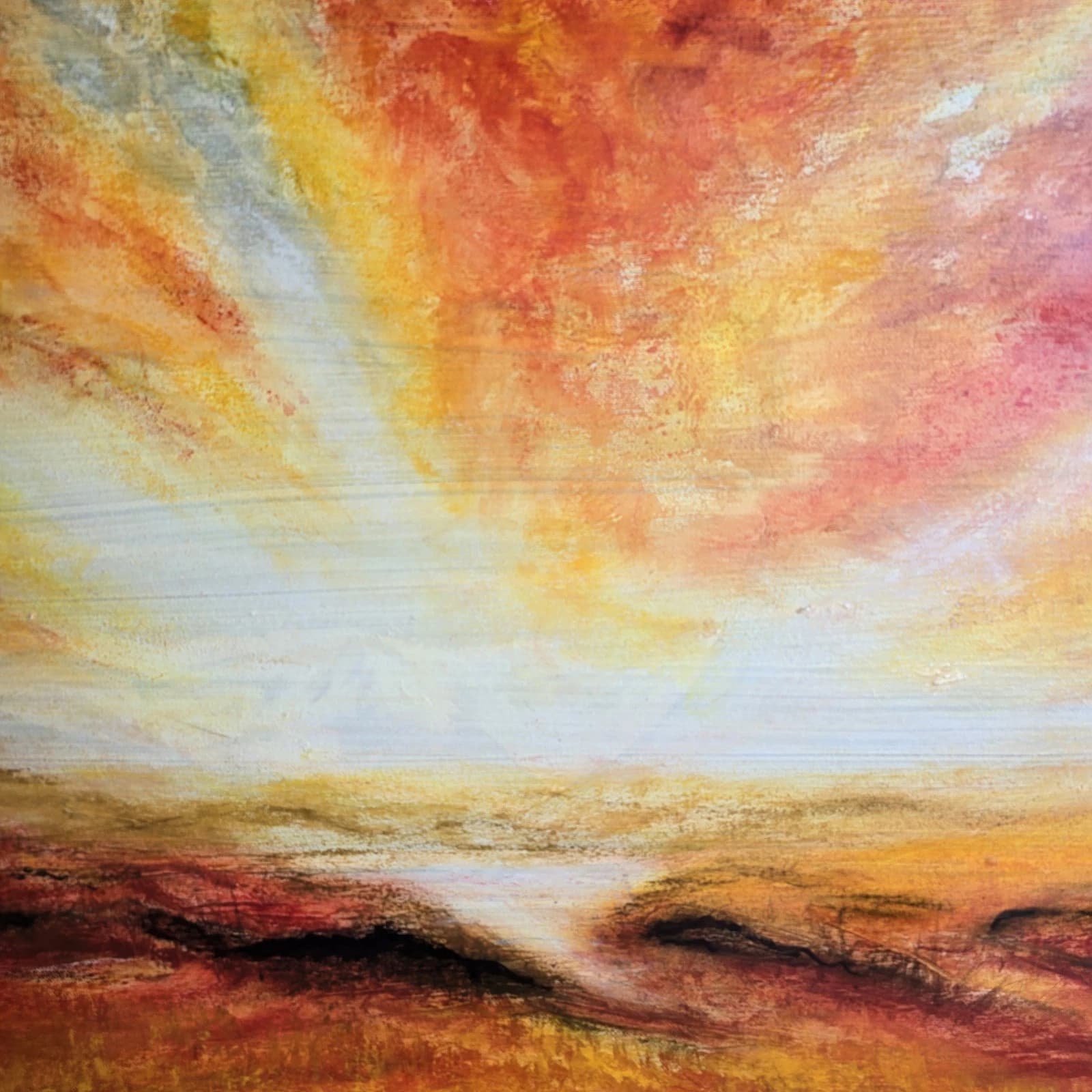 Large Lake District Sunset Painting thumbnail 4