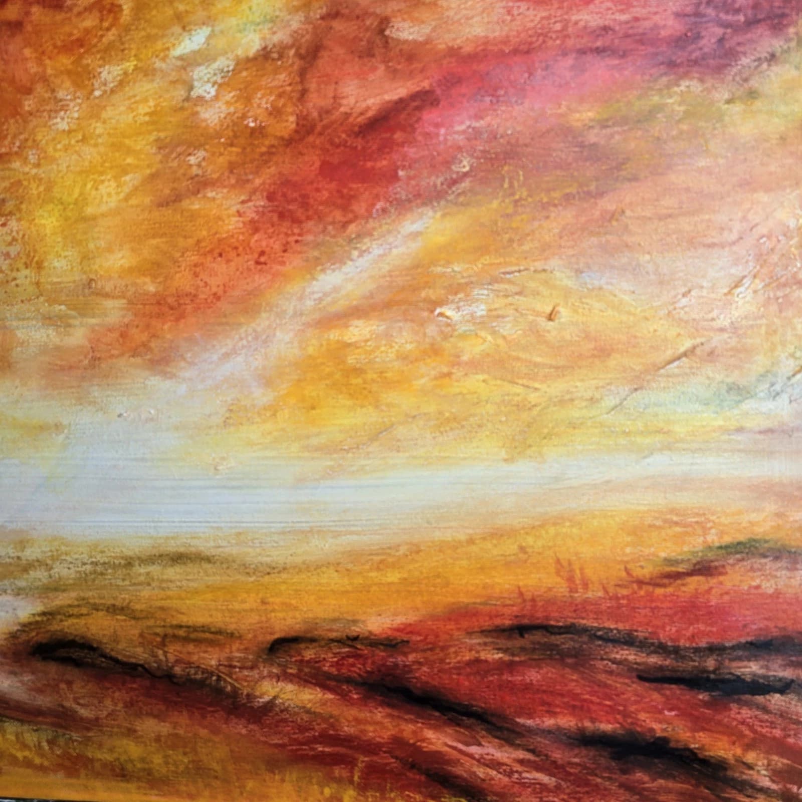 Large Lake District Sunset Painting thumbnail 5