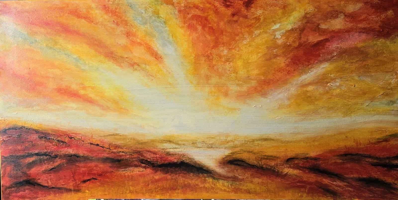 Large Lake District Sunset Painting thumbnail 8