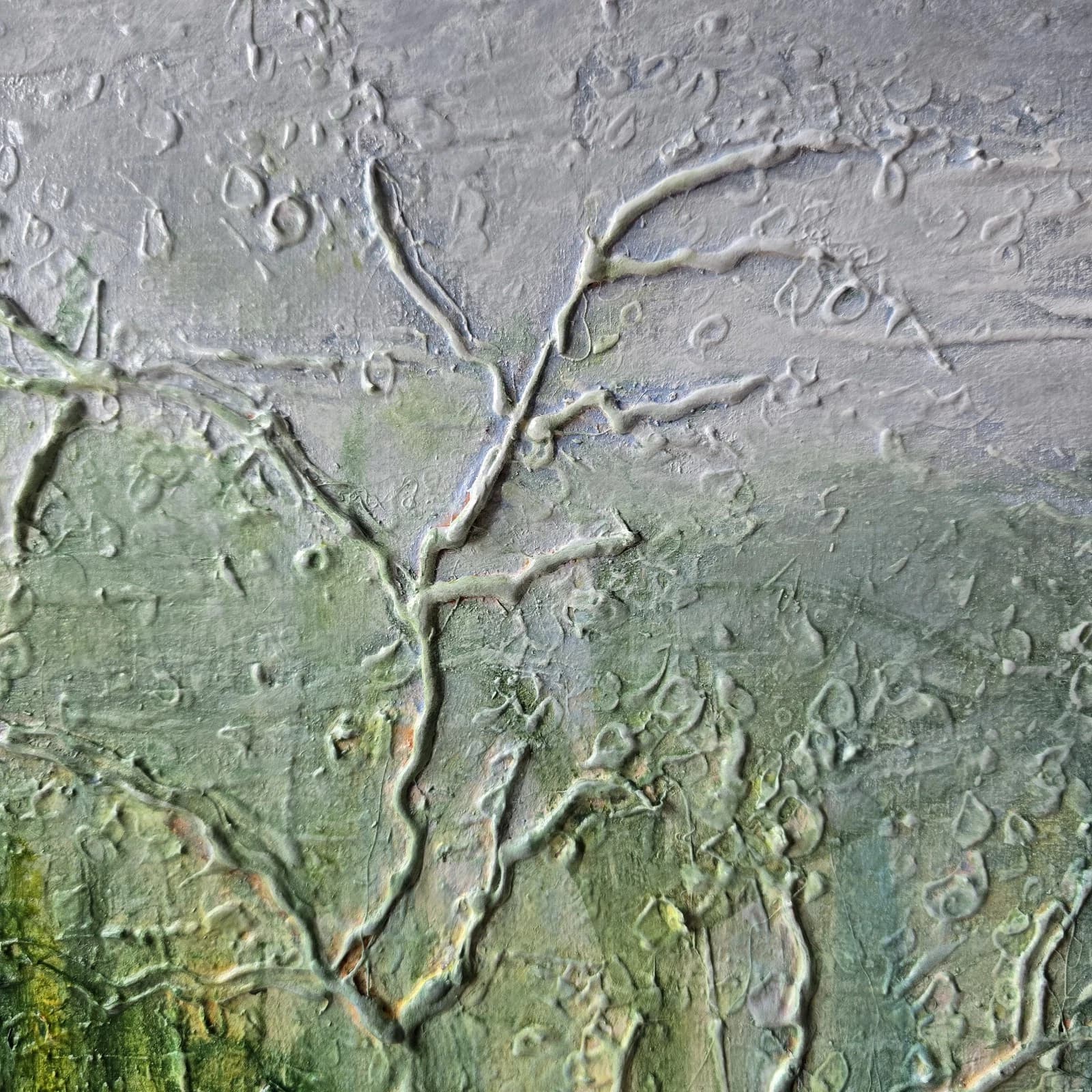 Large Woodland Deer Stag Canvas Painting Wildlife Textural thumbnail 12