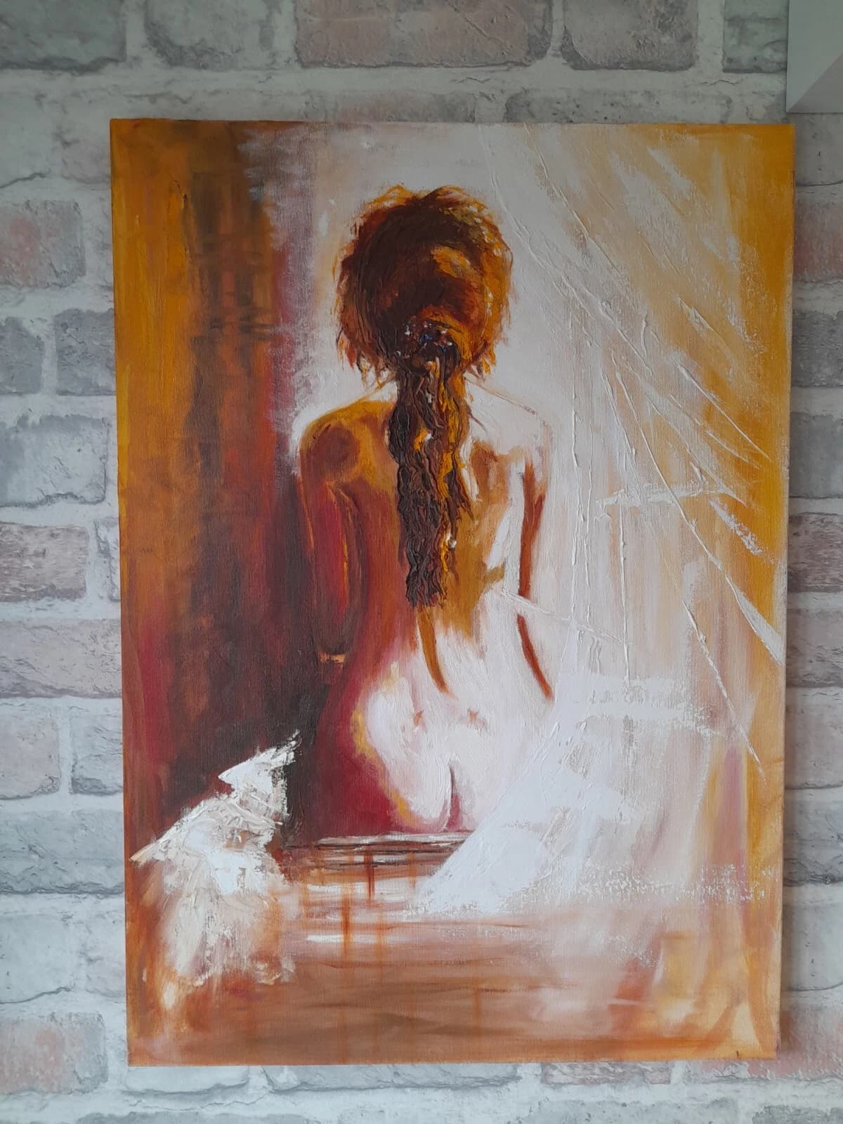 Nude Figure Woman Oil Painting Spa Bath Bathing thumbnail 4
