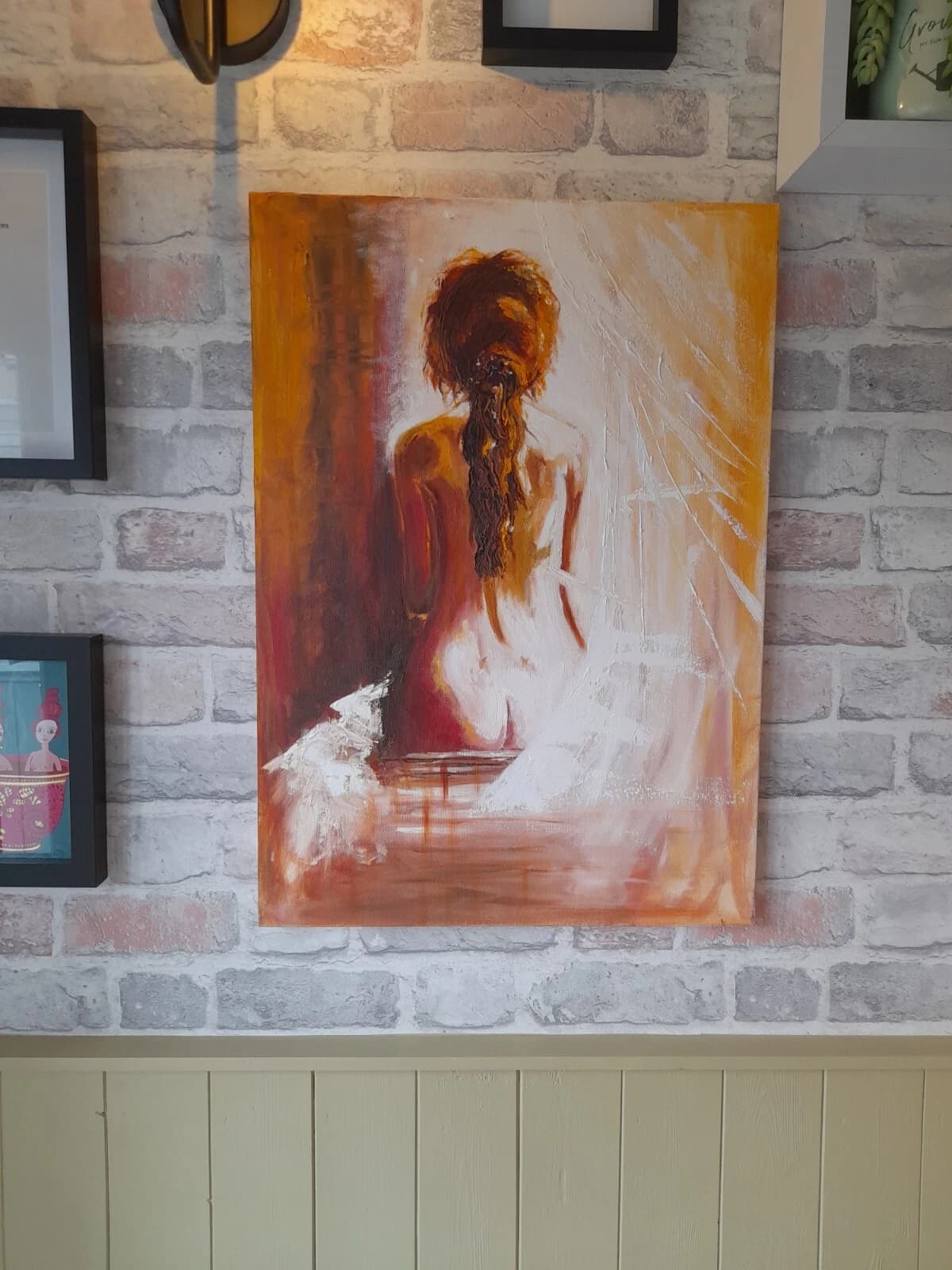 Nude Figure Woman Oil Painting Spa Bath Bathing thumbnail 5